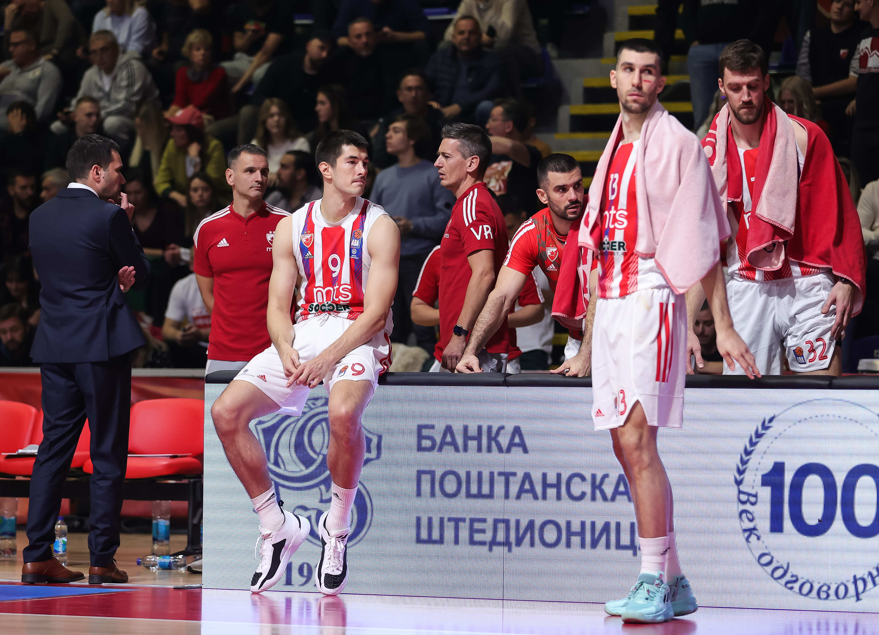 during the 2022/2023 Aba League match between Crvena Zvezda mts Belgrade and Partizan Mozzart Bet at Aleksandar Nikolic Hall on November 28, 2022 in Belgrade, Serbia. (Photo by Srdjan Stevanovic/Starsport.rs ©)