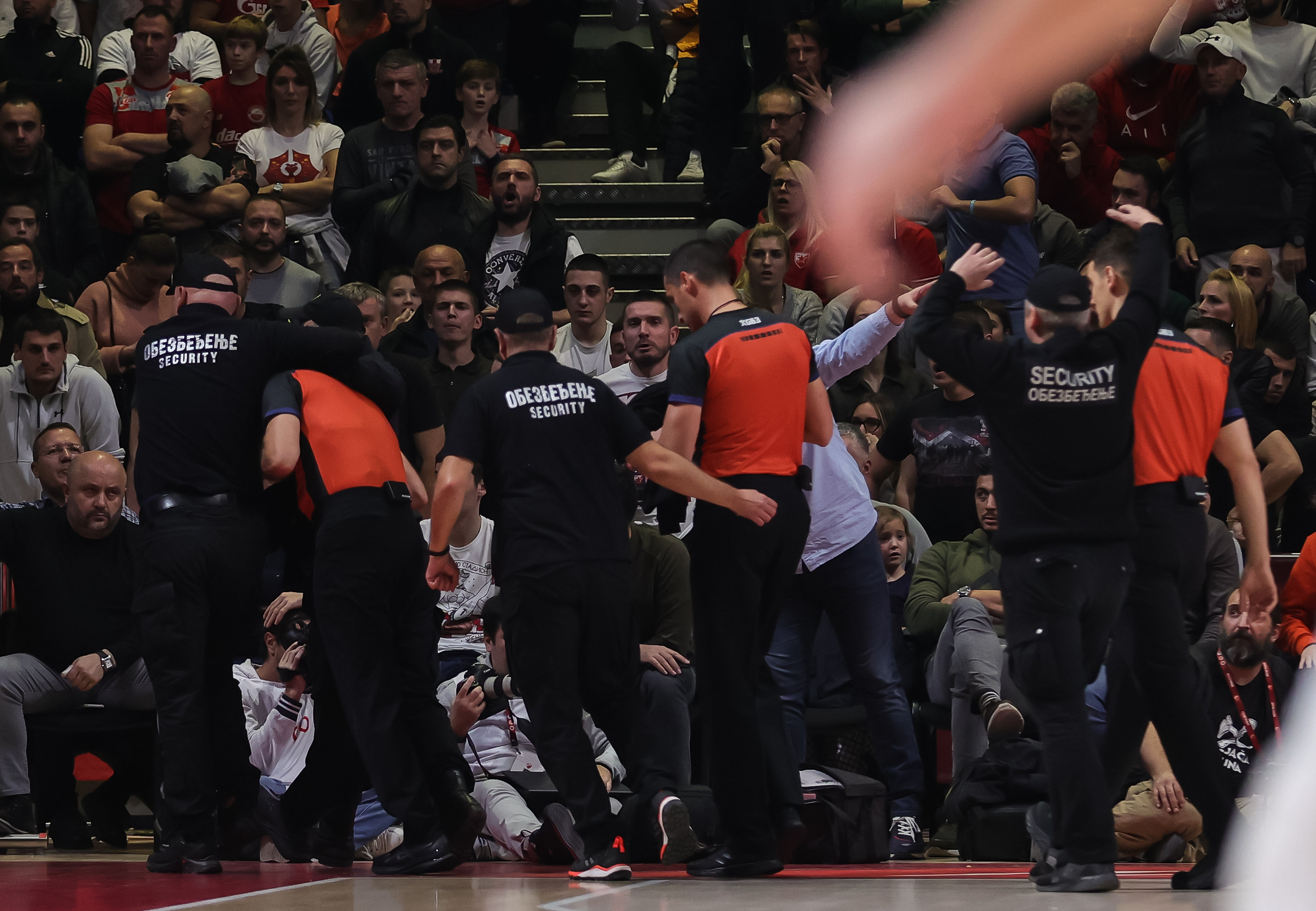 during the 2022/2023 Aba League match between Crvena Zvezda mts Belgrade and Partizan Mozzart Bet at Aleksandar Nikolic Hall on November 28, 2022 in Belgrade, Serbia. (Photo by Srdjan Stevanovic/Starsport.rs ©)