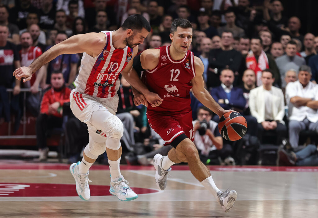 during the 2022/2023 Turkish Airlines EuroLeague Regular Season match between Crvena Zvezda mts Belgrade and EA7 Emporio Armani Milan at Aleksandar Nikolic Hall on December 15, 2022 in Belgrade, Serbia. (Photo by Srdjan Stevanovic/Starsport.rs ©)