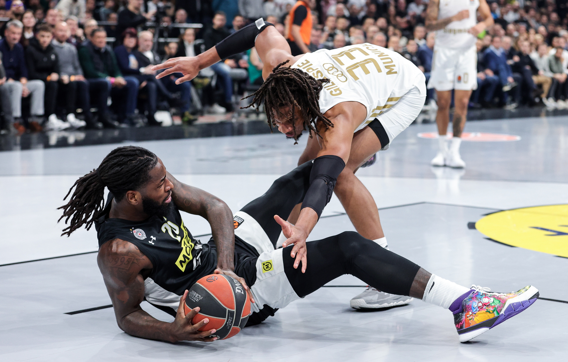 during the Turkish Airlines EuroLeague match between Partizan Mozzart Bet Belgrade and FC Bayern Munich at Stark Arena on December 29, 2022 in Belgrade, Serbia. (Photo by Srdjan Stevanovic/Starsport.rs ©)