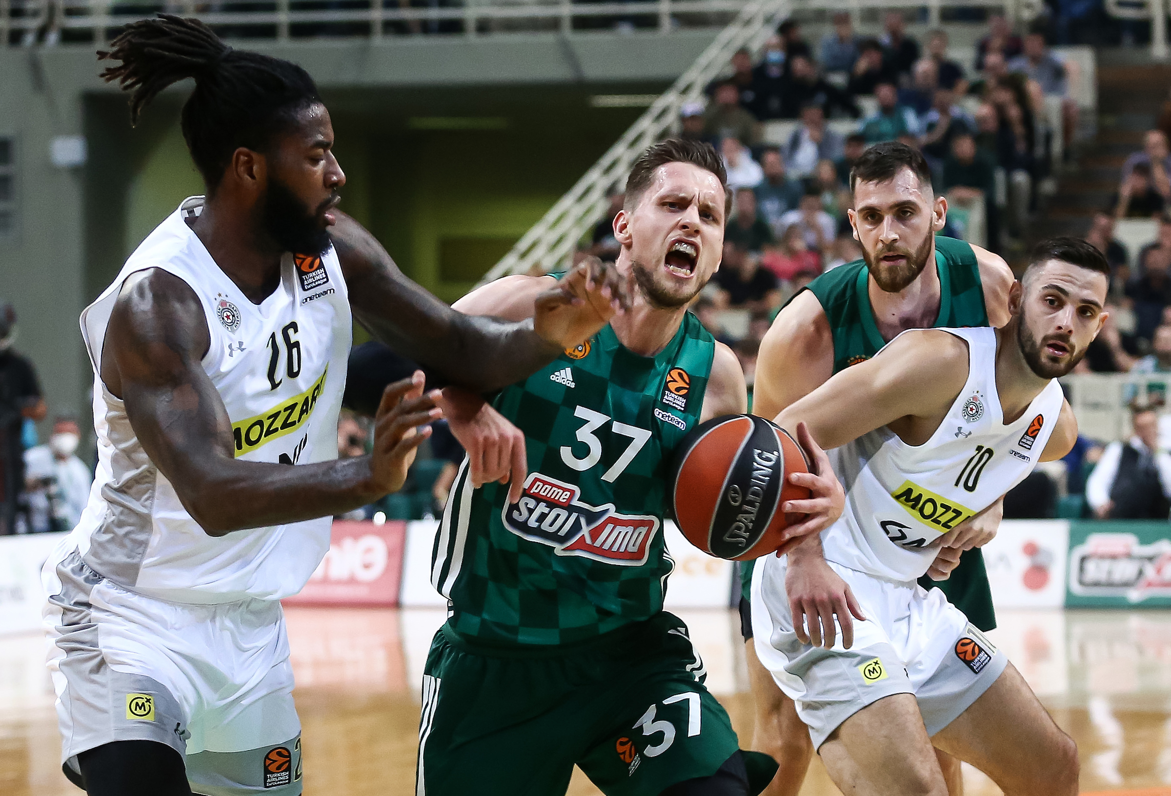 during the Turkish Airlines EuroLeague match between Panathinaikos and Partizan Mozzart Bet Belgrade at Oaka Arena on November 03, 2022 in Belgrade, Serbia. (Photo by Starsport.rs ©)