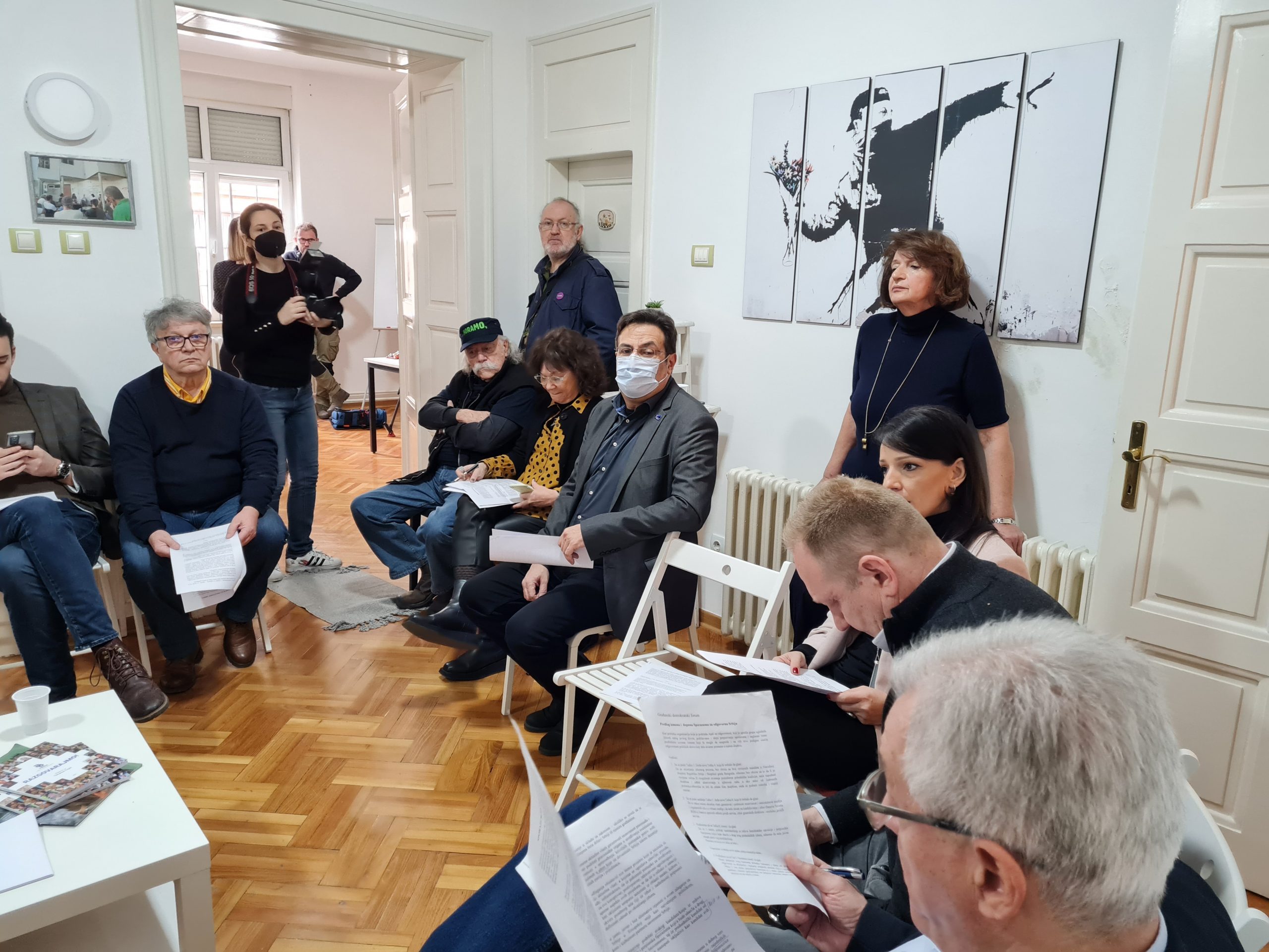Rade Radovanović, Dragoljub Bakić, Dubravka Stojanović, Aris Movsesijan, Vesna Rakić Vodinelić, Marinika Tepić, Dragan Đilas, pregovori, razgovori, opozicija Foto: Nova stranka
