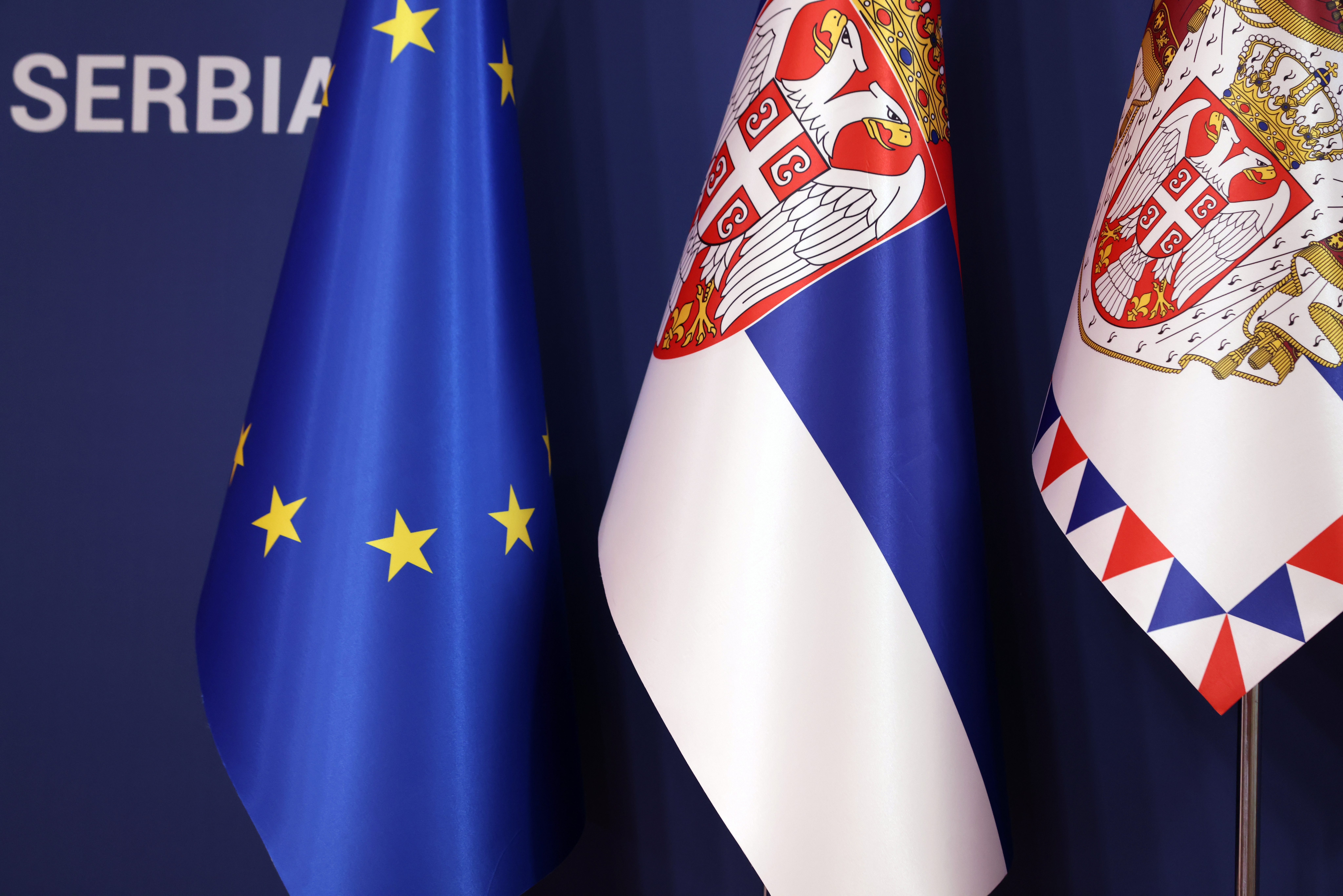 Serbian President Aleksandar Vucic holds a press conference on situation in Kosovo
