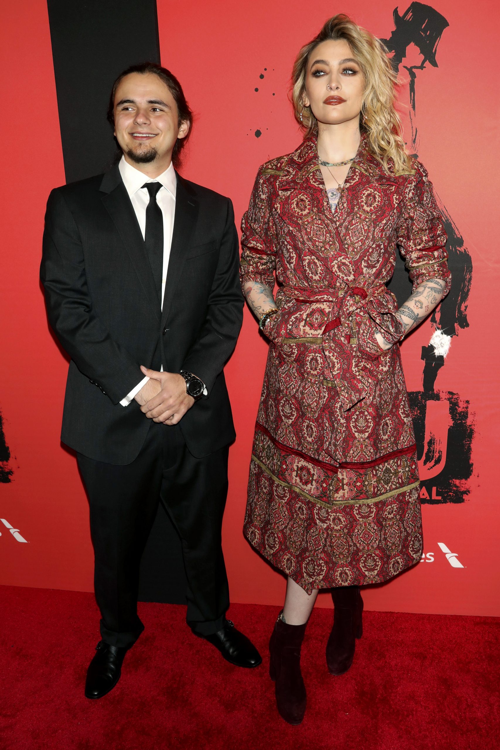 Prince Jackson, left, and Paris Jackson attend "MJ: The Musical" Broadway opening night at the Neil Simon Theatre on Tuesday, Feb. 1, 2022, in New York. (Photo by Greg Allen/Invision/AP)