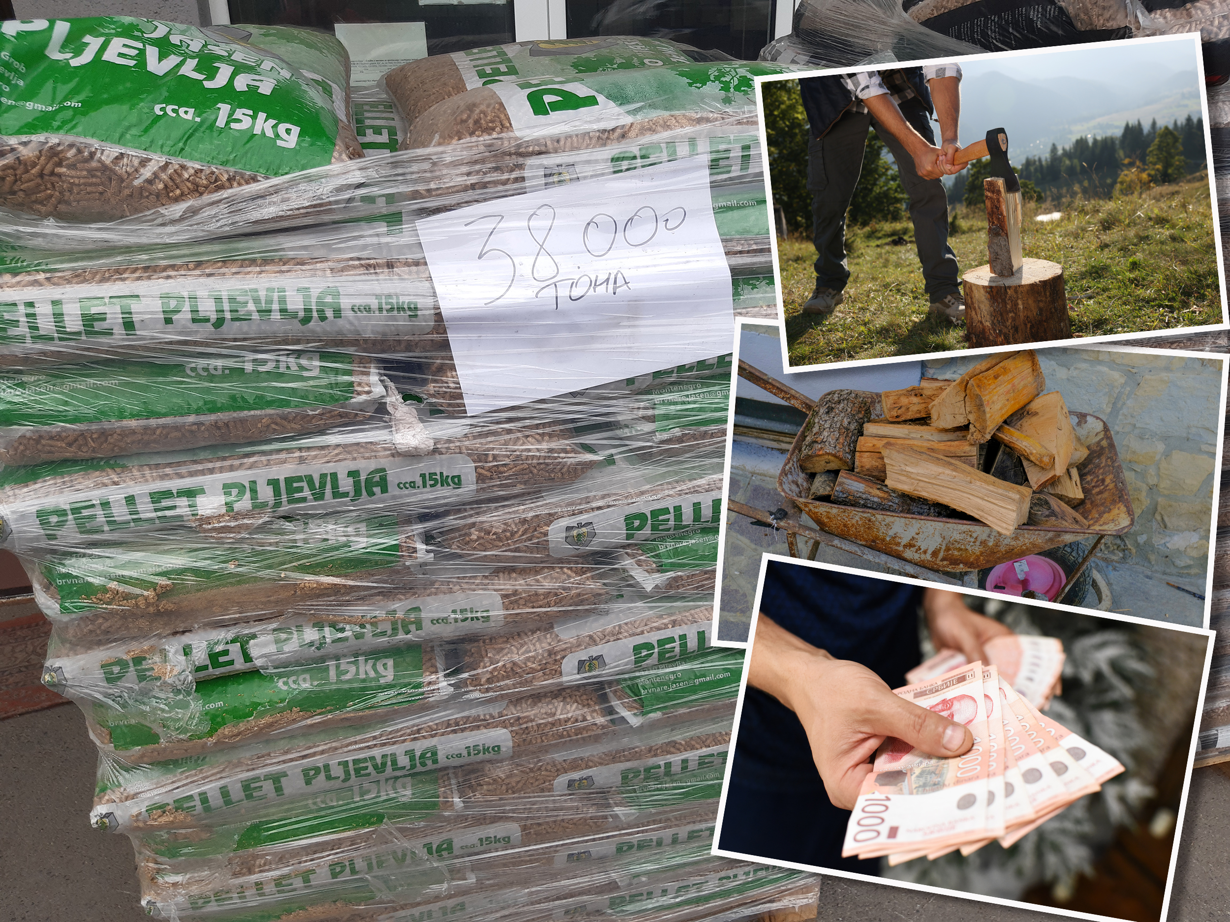 skladiste peleta, drva, drvoseca, seca drva, novac, dia+nari, pare