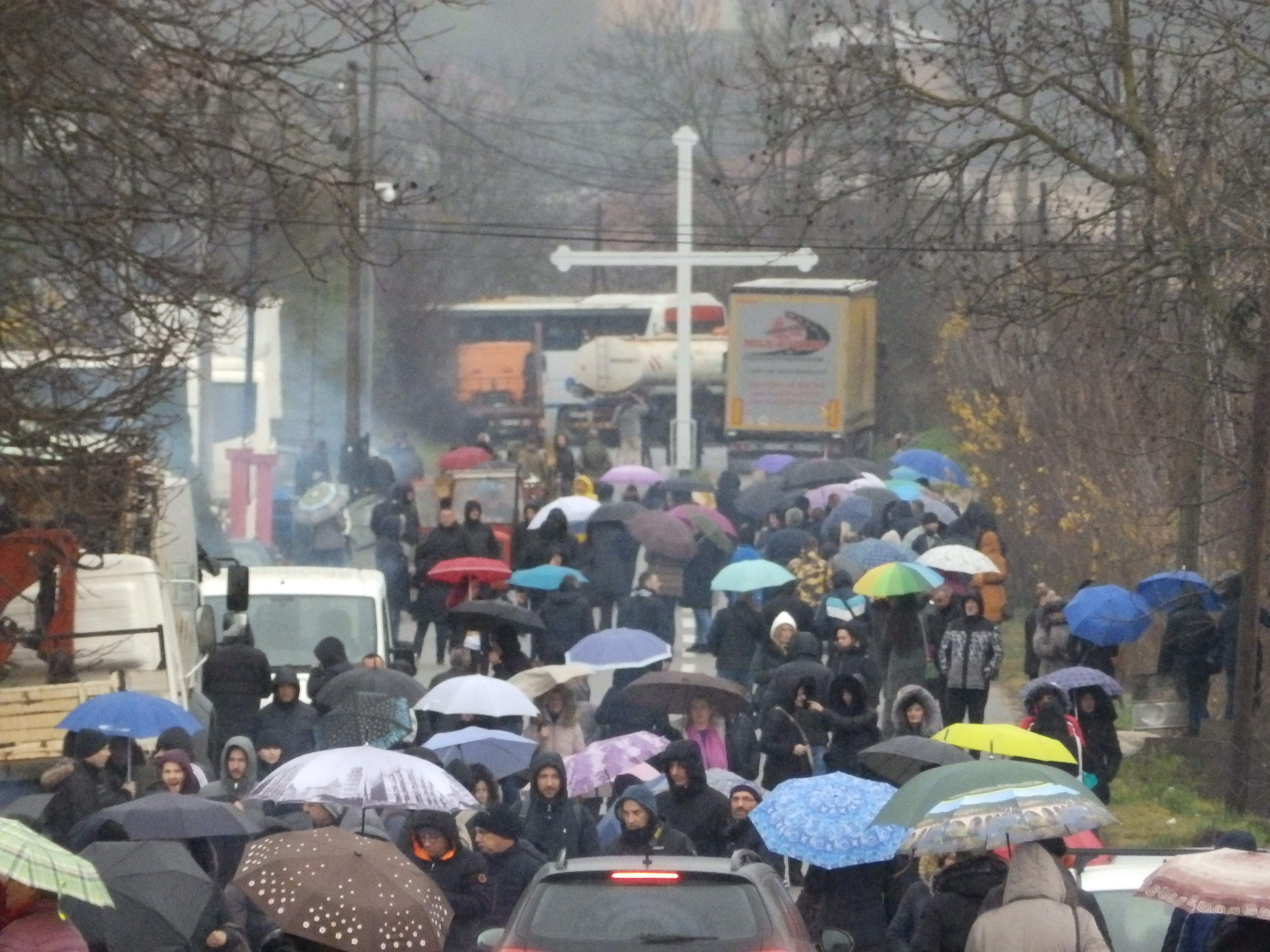 Rudare blokada puta, protest, blokade, Kosovo