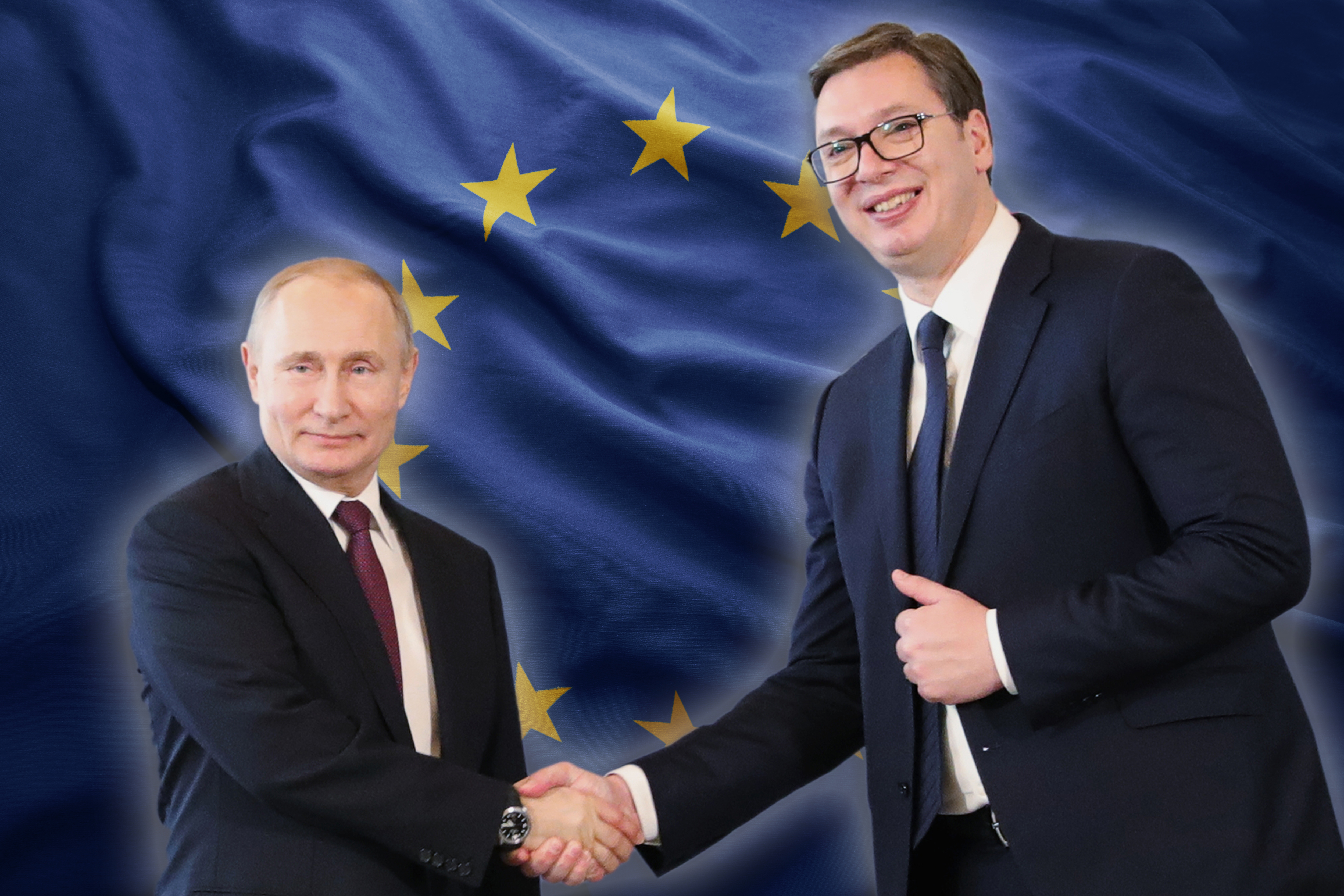 Waving colorful European Union flag