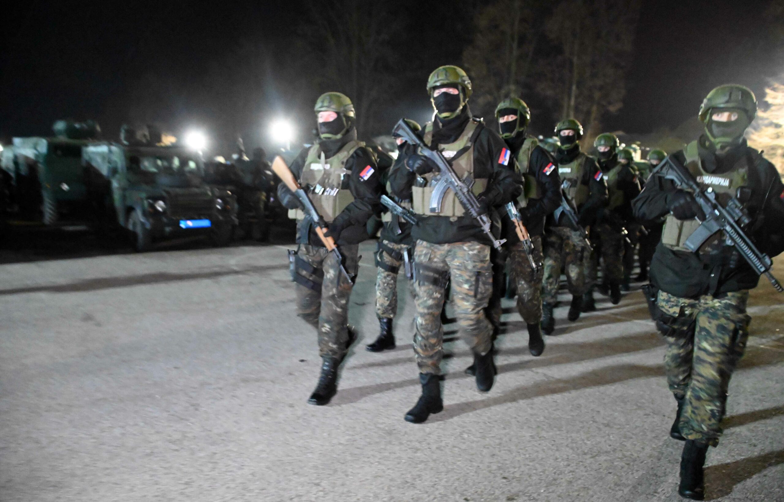 Kraljevo, 13. decembra 2022. - Ministar unutranjih poslova Bratislav Gaiæ obiao je veèeras Odred andarmerije u Kraljevu i uverio se u borbenu gotovost i spremnost pripadnika ove jedinice. FOTO TANJUG/ OMK MUP REPUBLIKE SRBIJE/ bg