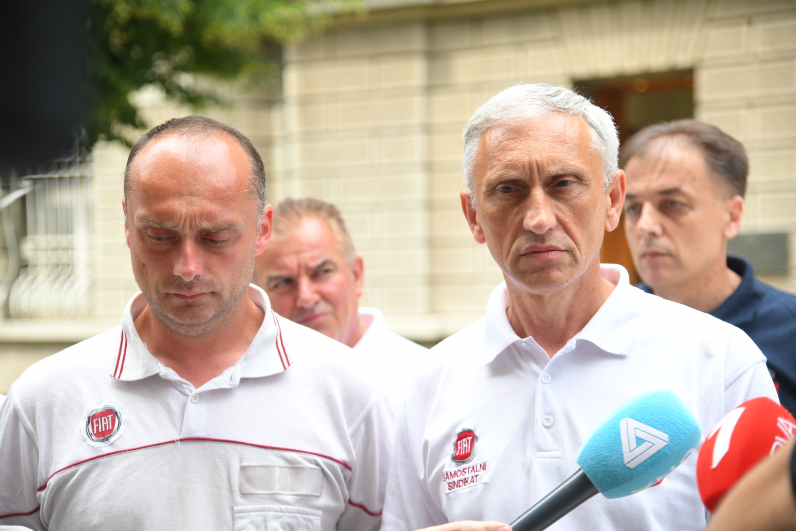 Beograd 25. jun 2022. Predstavnici radnika Fijata (Fiat Fijat) nakon sastanka sa predsednikom Srbije Foto:Nemanja Jovanović/Nova.rs