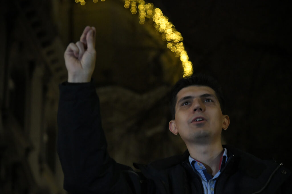Beograd 16.12.2022. protest za kosovo ,podrska narodu na Kosovu i Metohiji, Andricev venac Mladen Obradović