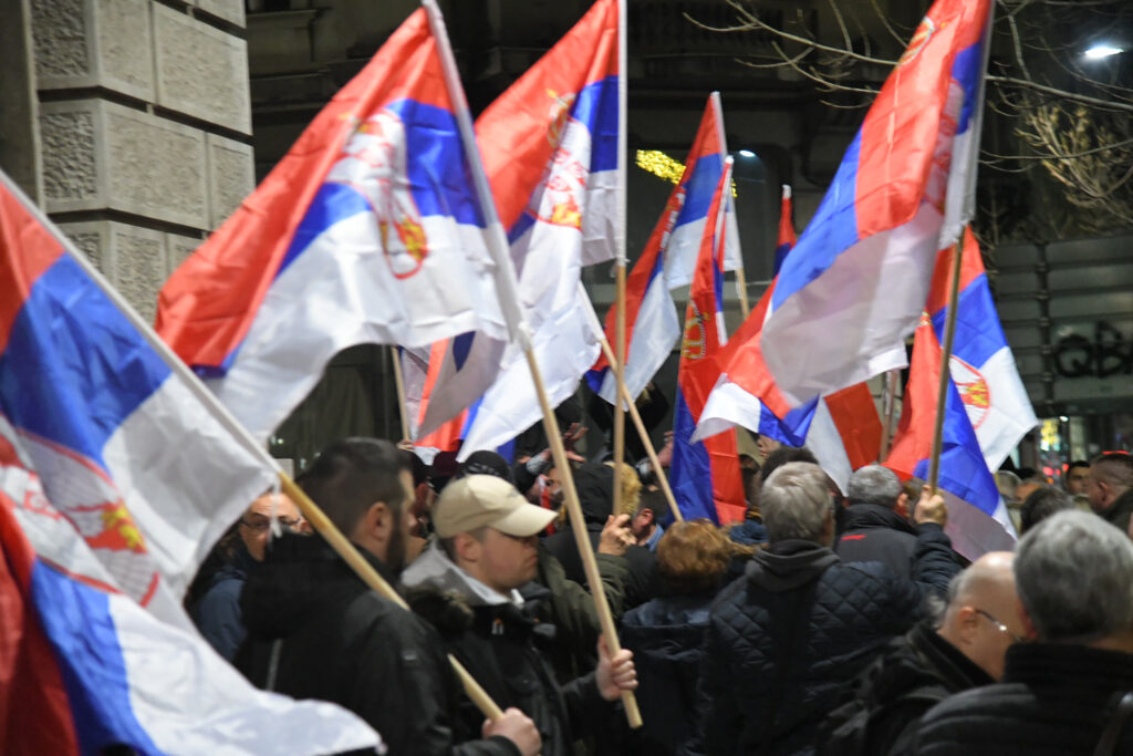 Beograd 16.12.2022. protest za kosovo ,podrska narodu na Kosovu i Metohiji, Andricev venac
