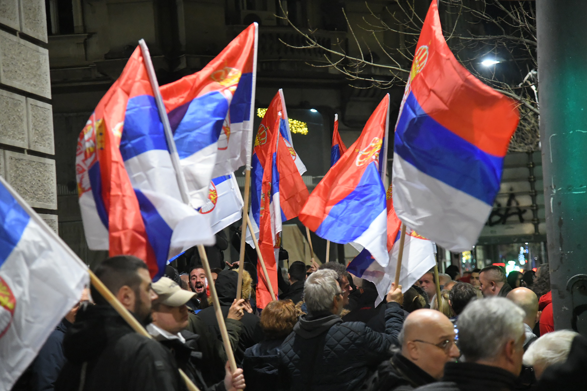 Beograd 16.12.2022. protest za kosovo ,podrska narodu na Kosovu i Metohiji, Andricev venac