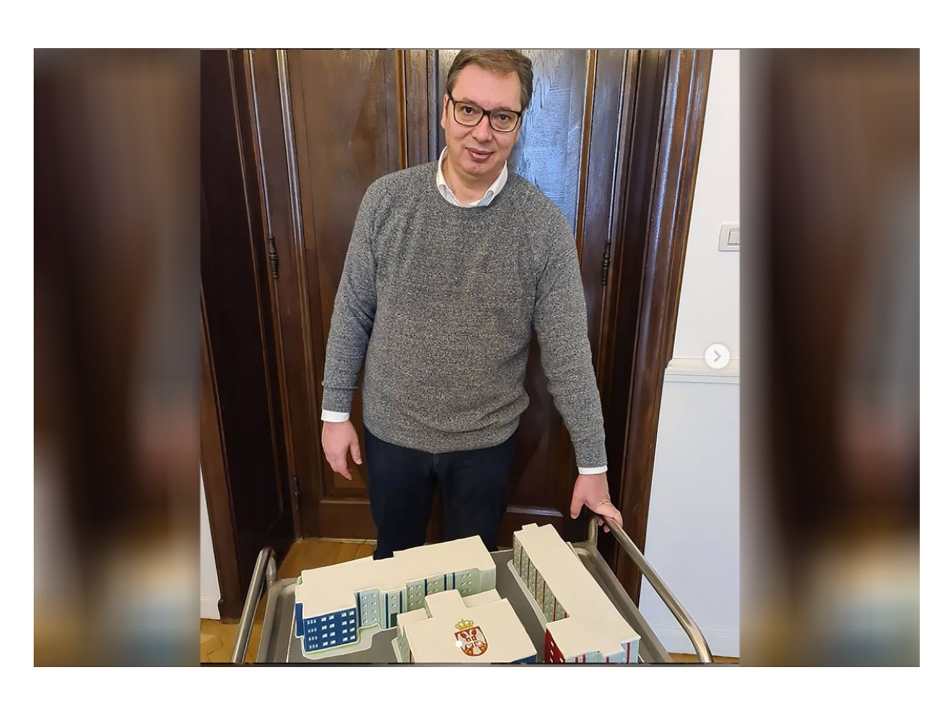 aleksandar vucic torte, bolnica, torta