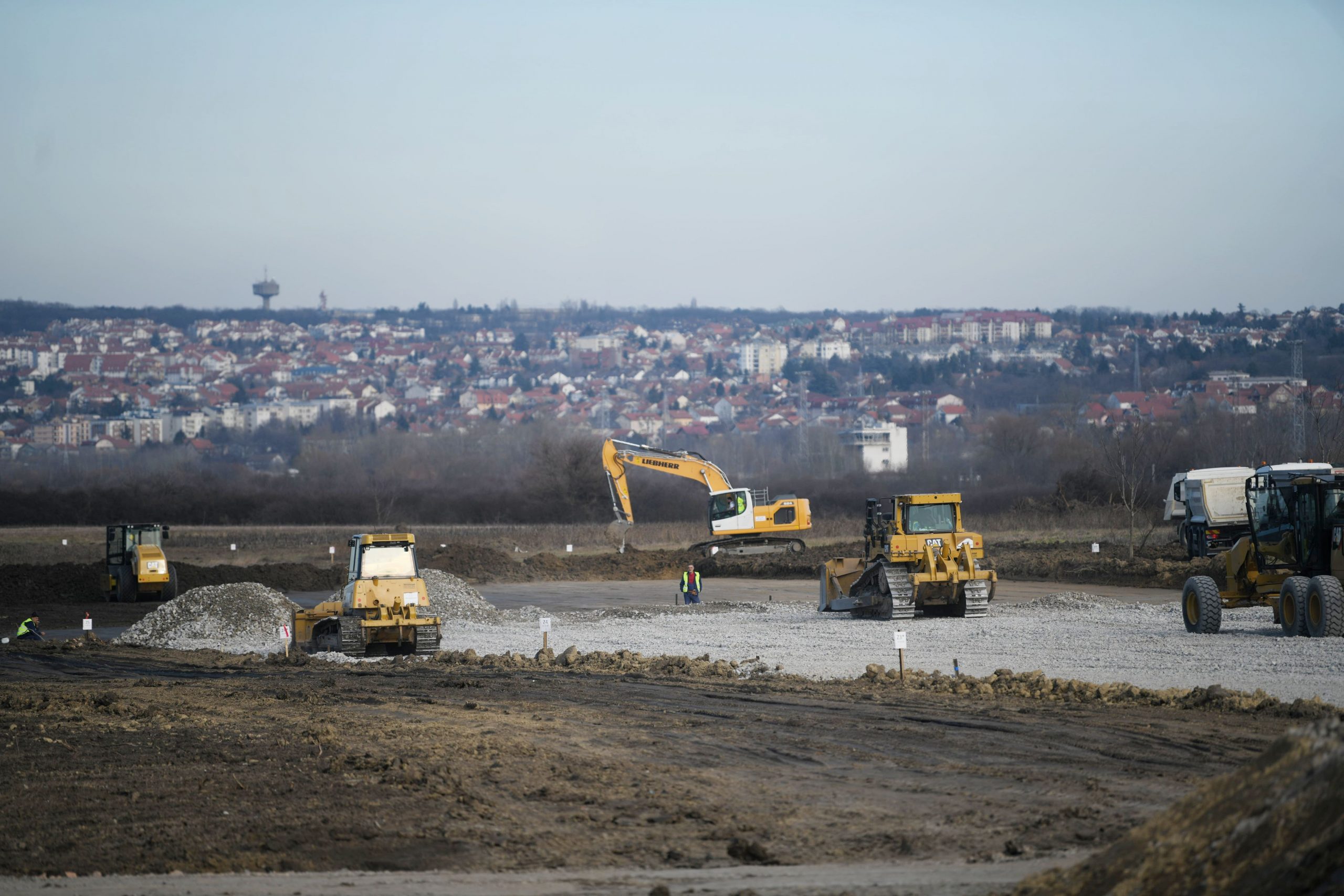 Beograd 11.02.2022. Izgradnja metro stanice Makis, makisko polje, radovi, gradjevinske, građevinske mašine Foto: Filip Krainčanić/Nova.rs