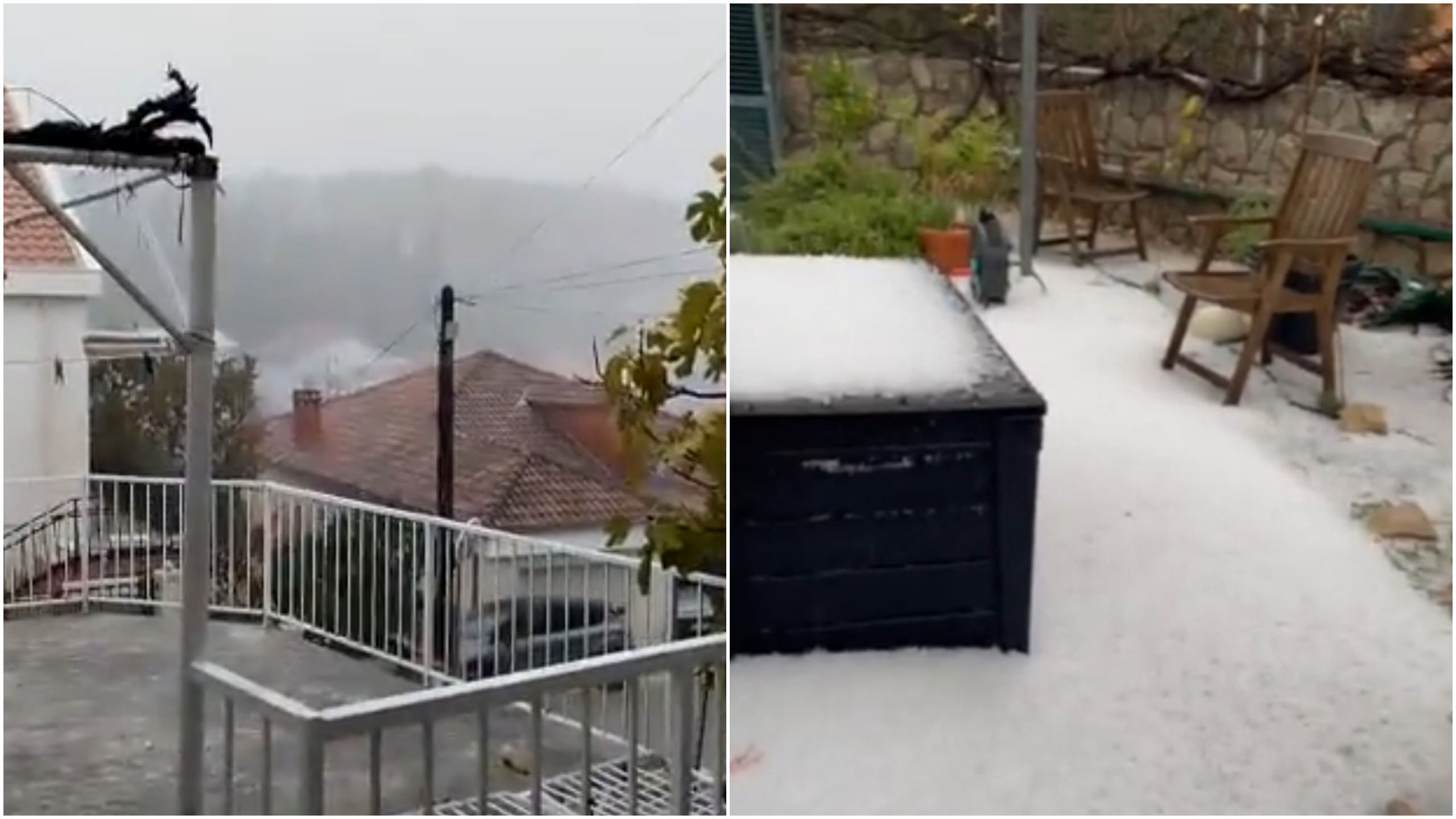Split, nevreme, grad, pljusak, sneg, kombo Foto: Printscreen/Twitter/Tea Blažević/N1