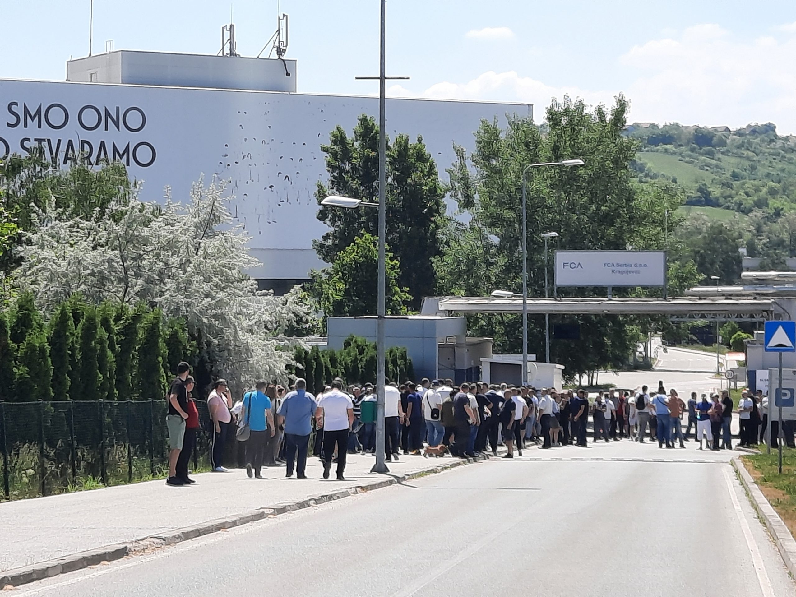 Kragujevac, 13.05.2022. Fijat, Fiat, Fijat fabrika radnici protest