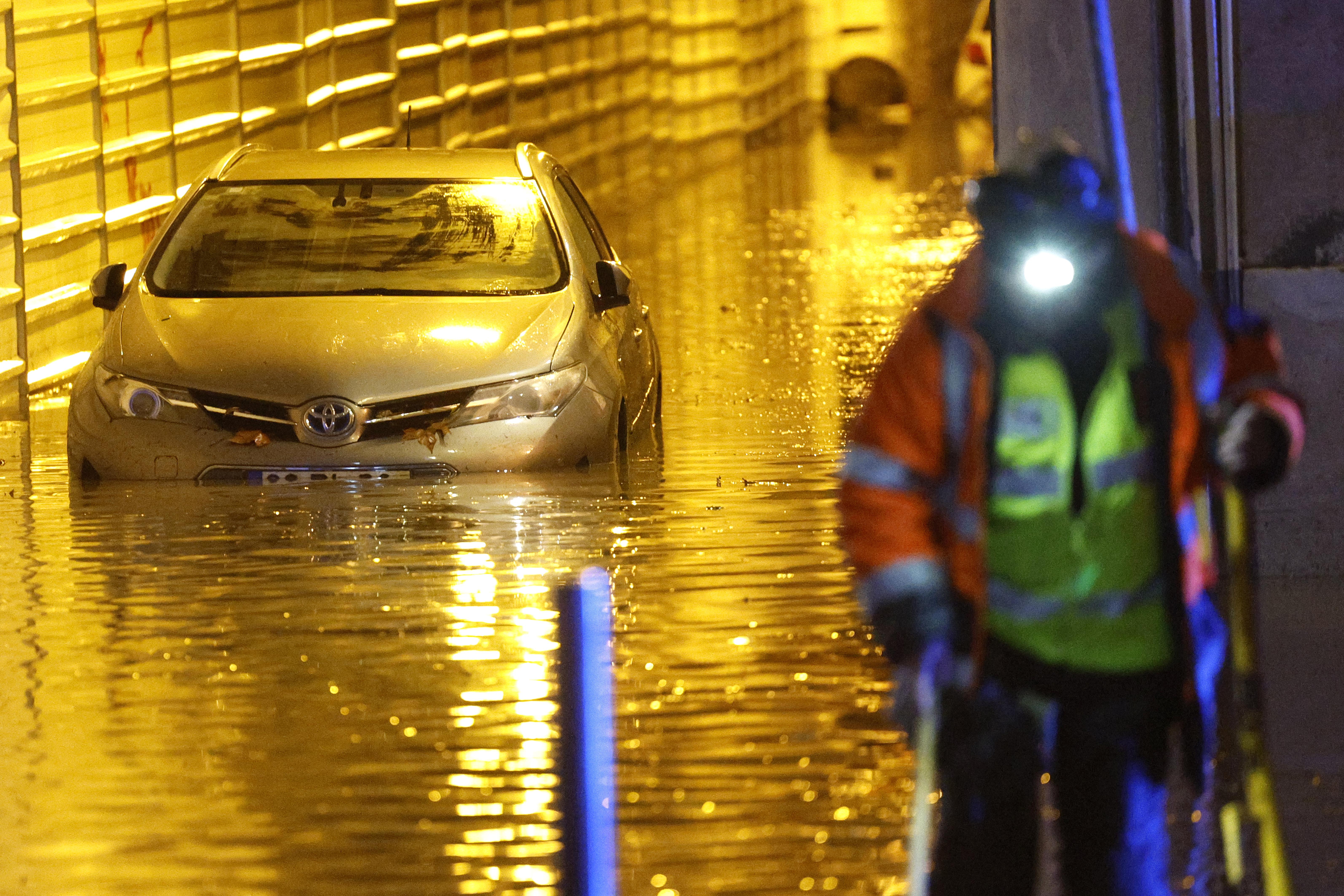 Heavy rain and flooding in Lisbon, Portugal