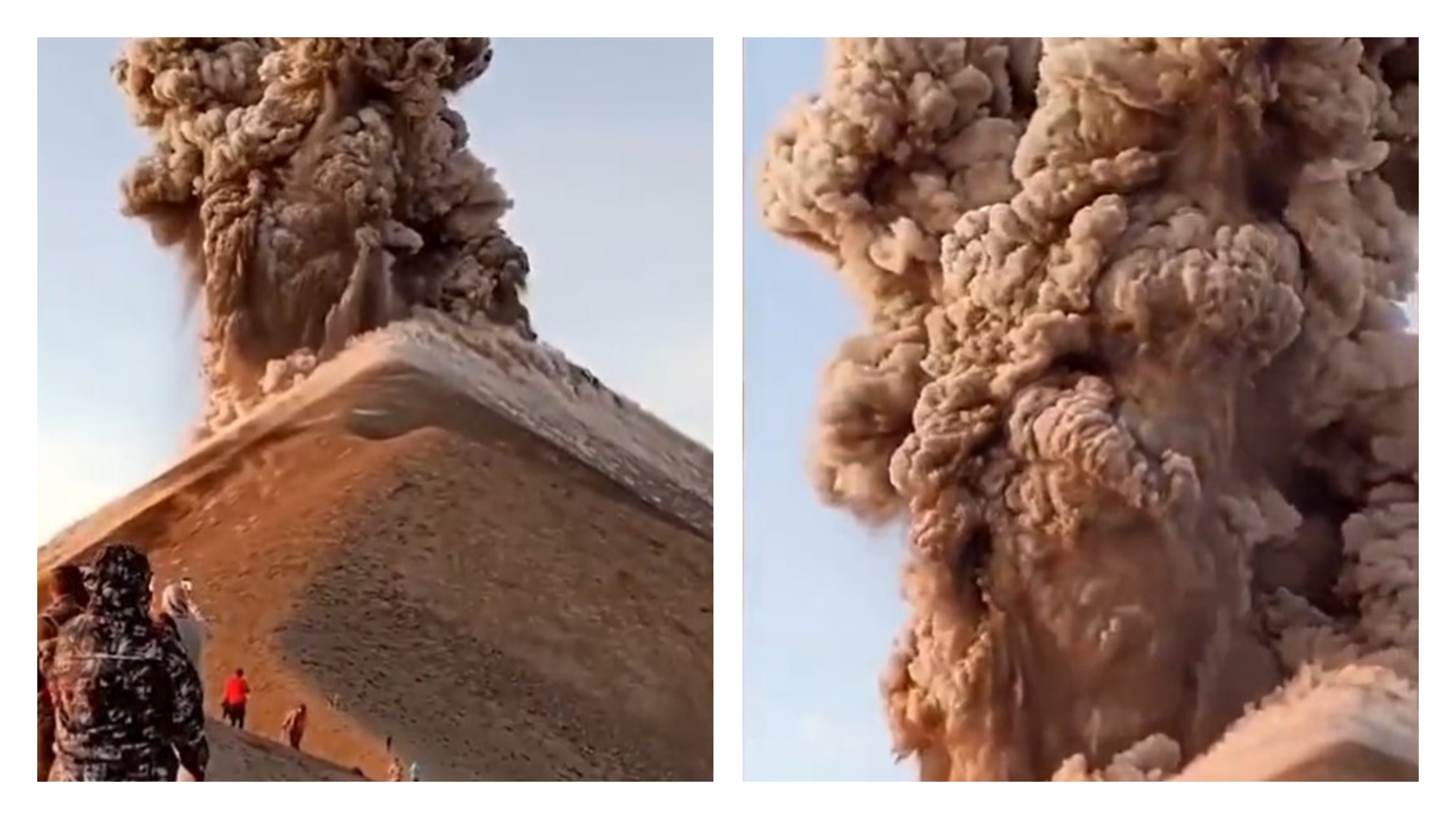 Gvatemala vulkan, erupcija