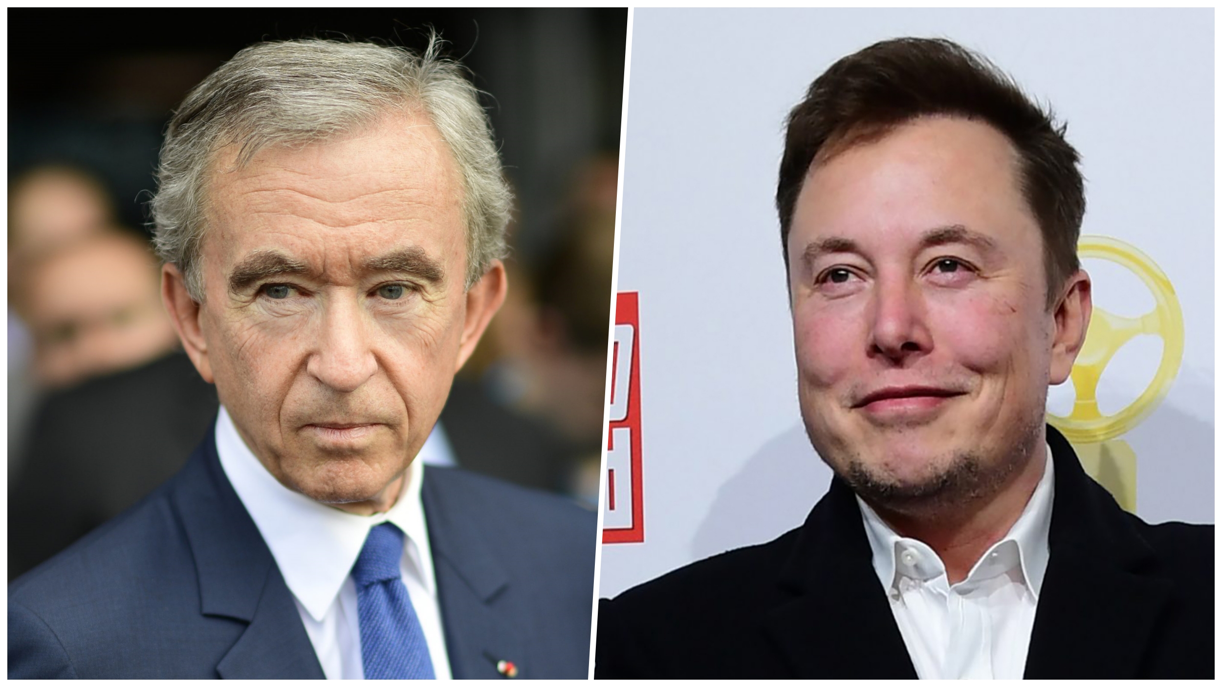 Bernard Arnault i Elon Musk Foto: EPA/MARTIN BUREAU / AFP POOL, EPA-EFE/CLEMENS BILAN