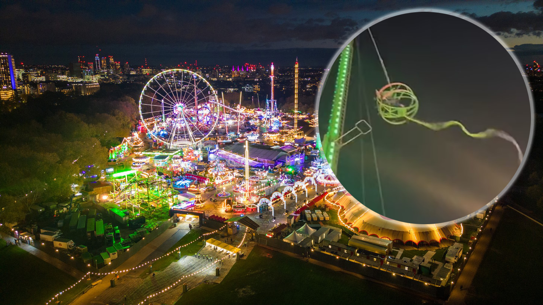 EXCLUSIVE: Aerial View Of Winter Wonderland In Hyde Park