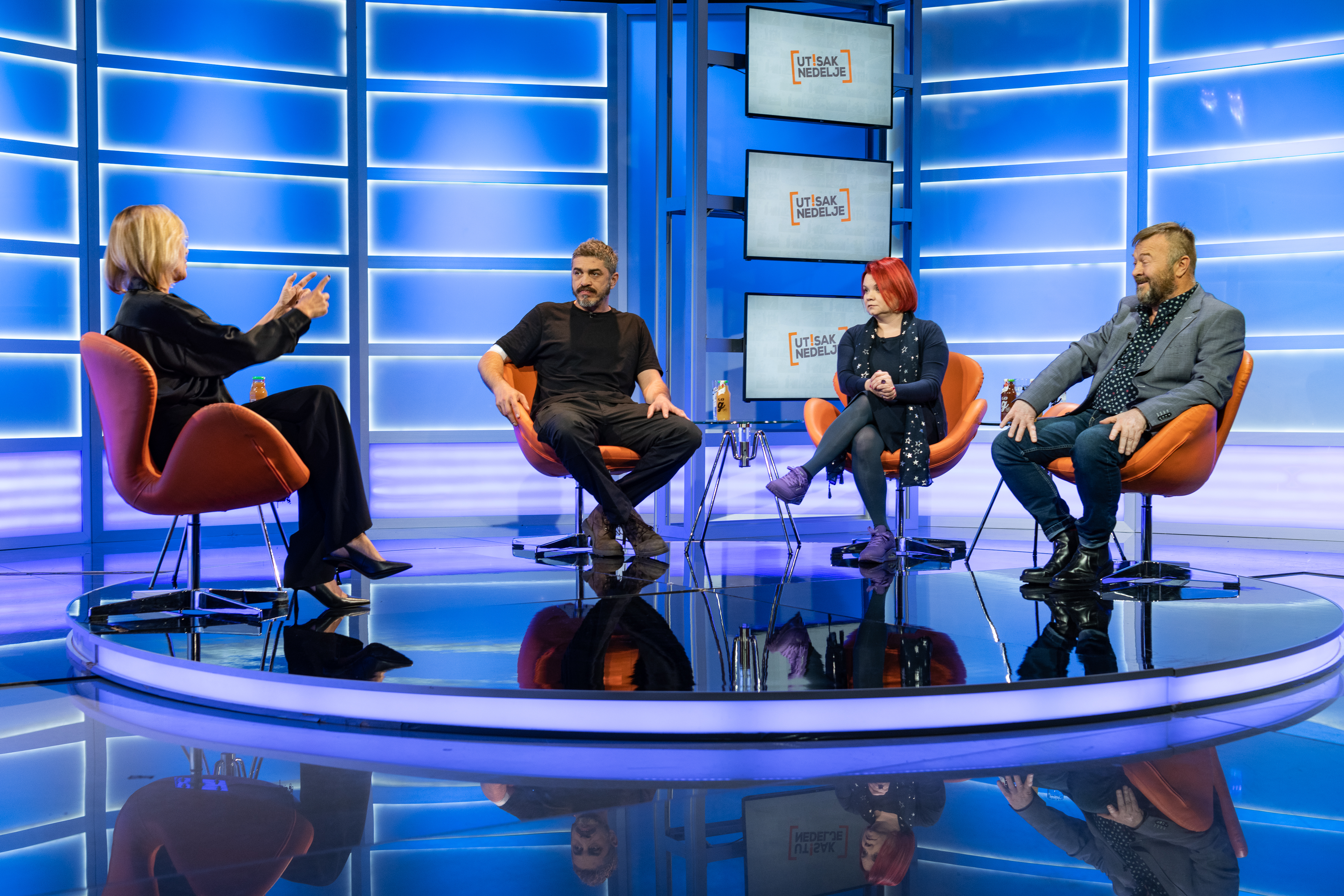 Beograd 06.11.2022. Olja Bećković, Feđa Štukan, Fedja Štukan, Minja Bogavac i Branko Rosić, emisija Utisak nedelje Foto: Ivan Dinić/Nova S