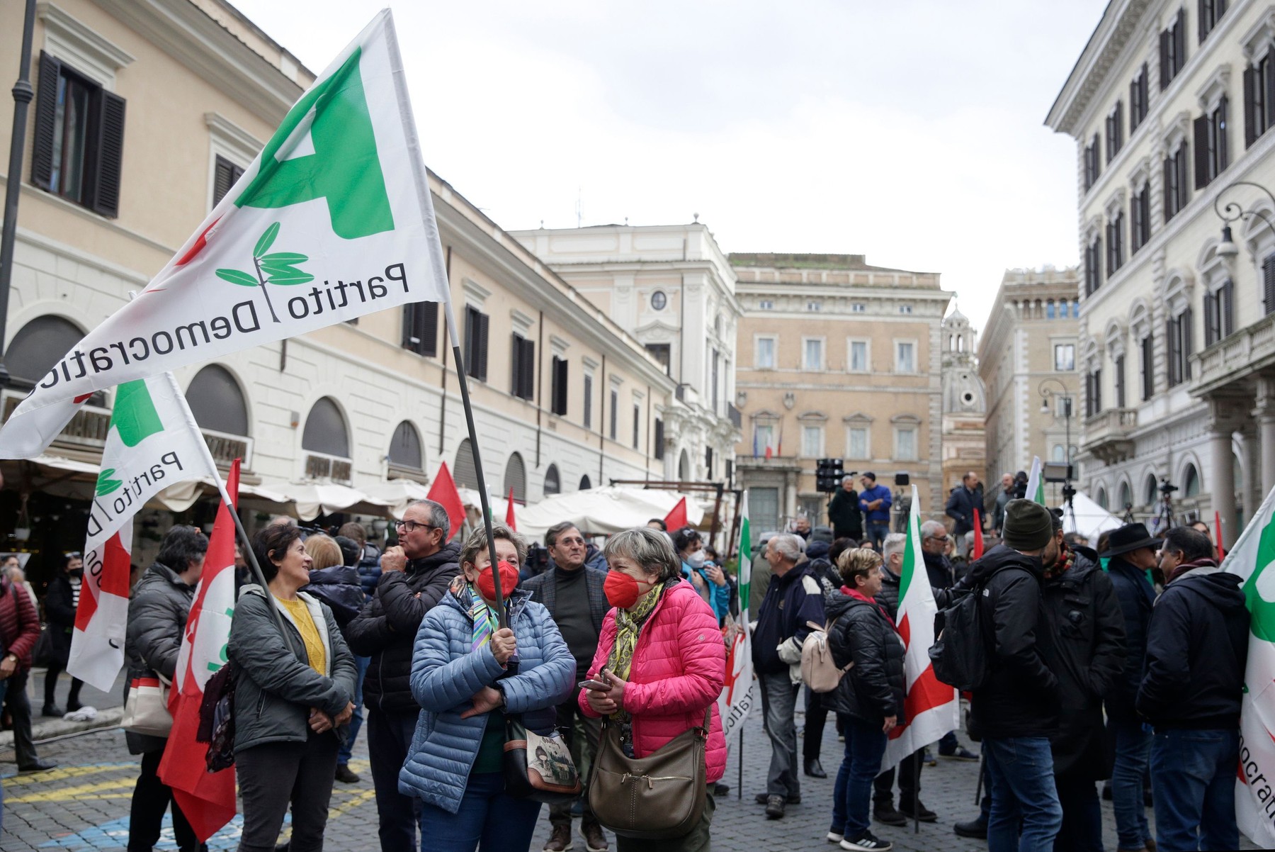 U Rimu održan miting opozicije protiv italijanske Vlade Rome, demonstration by the Democratic Party against the Meloni government's maneuver, Italy - 17 Dec 2022