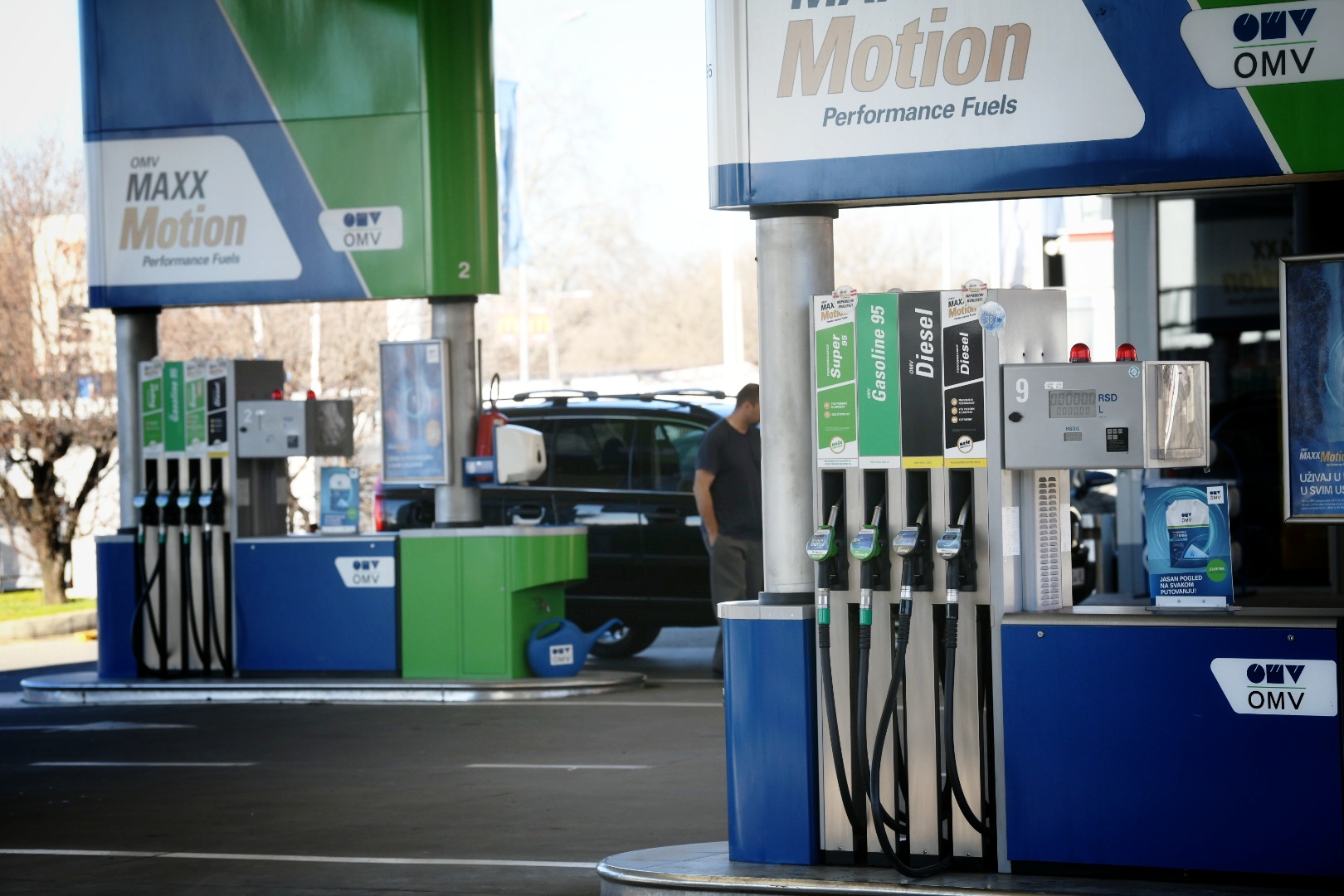 Beograd, 17.02.2022. Benzinska pumpa, gorivo, benzin, cene goriva, benzinska stanica Foto: Vesna Lalić/Nova.rs OMV