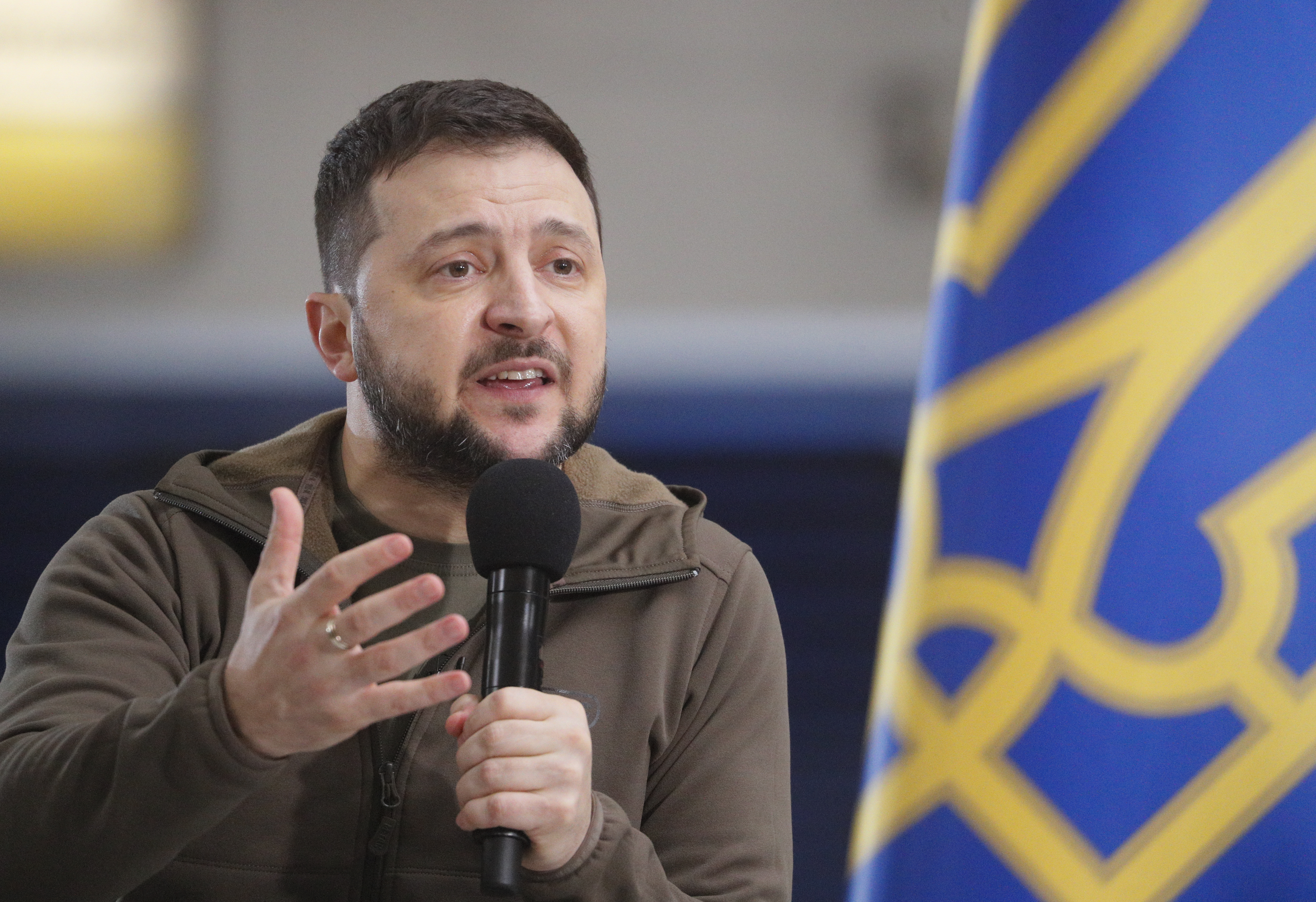 Ukrainian President Volodymyr Zelensky press conference in Kyiv.