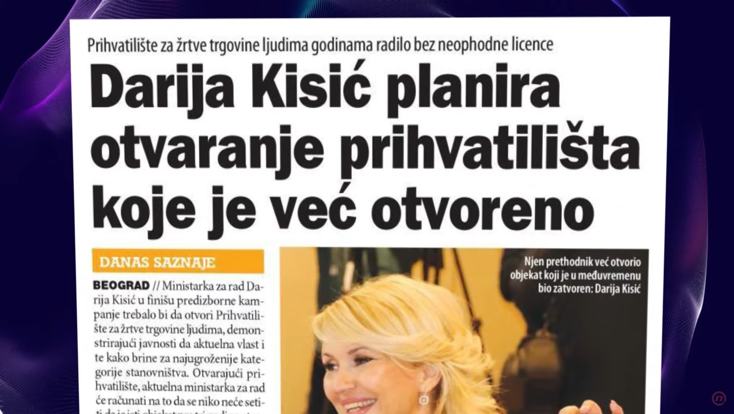Kampanjski specijalitet: Otvoriti otvoreno, prilog, emisija Među nama, Medju nama Foto: Nova S