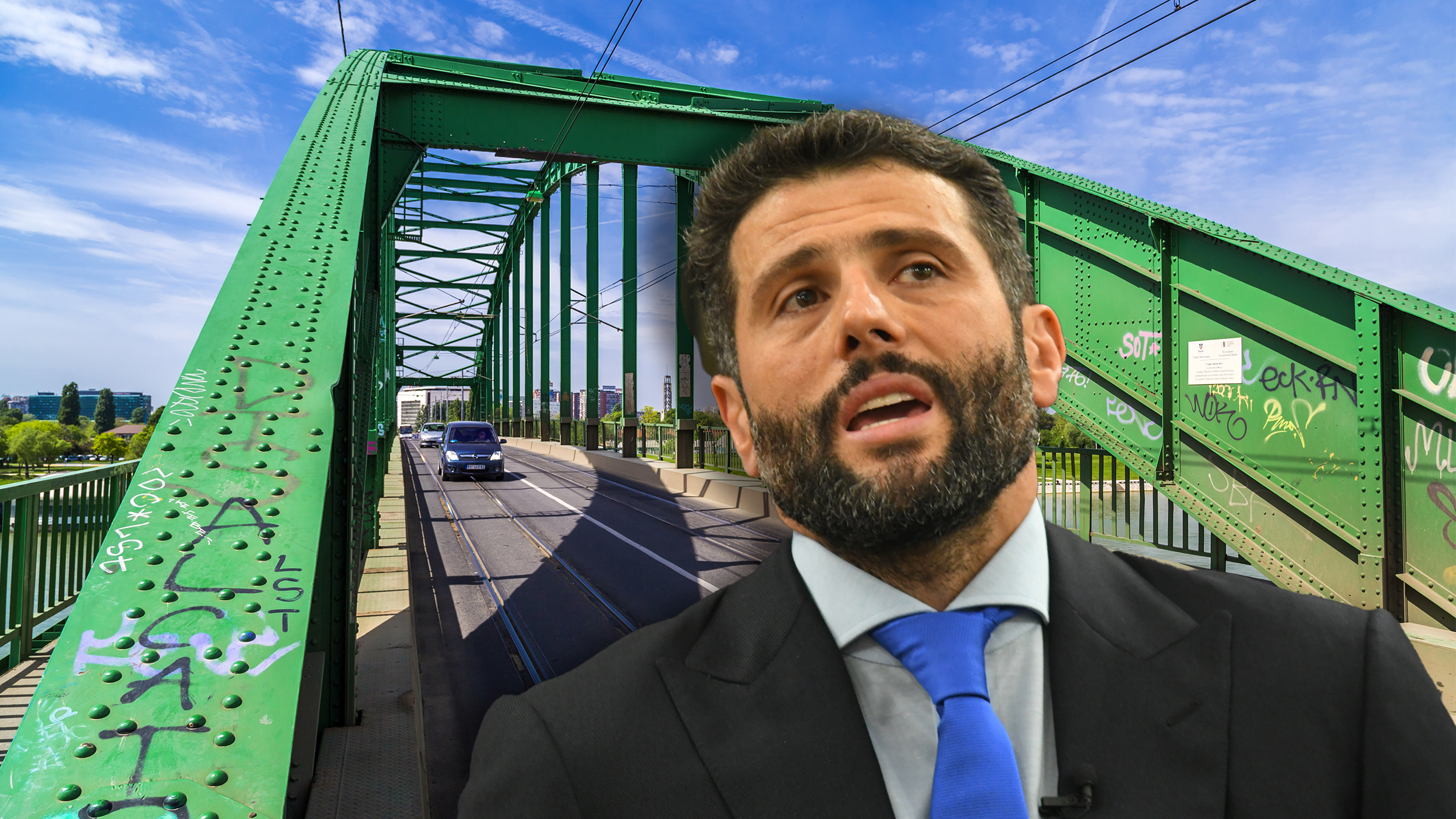 Belgrade, Serbia - April 18, 2016: View from the old Sava Bridge in Belgrade, the Serbian capital on April 18, 2016. The bridge connects the old town and the New Belgrade overpassing the Sava River.
Aleksandar Šapić Savski Most