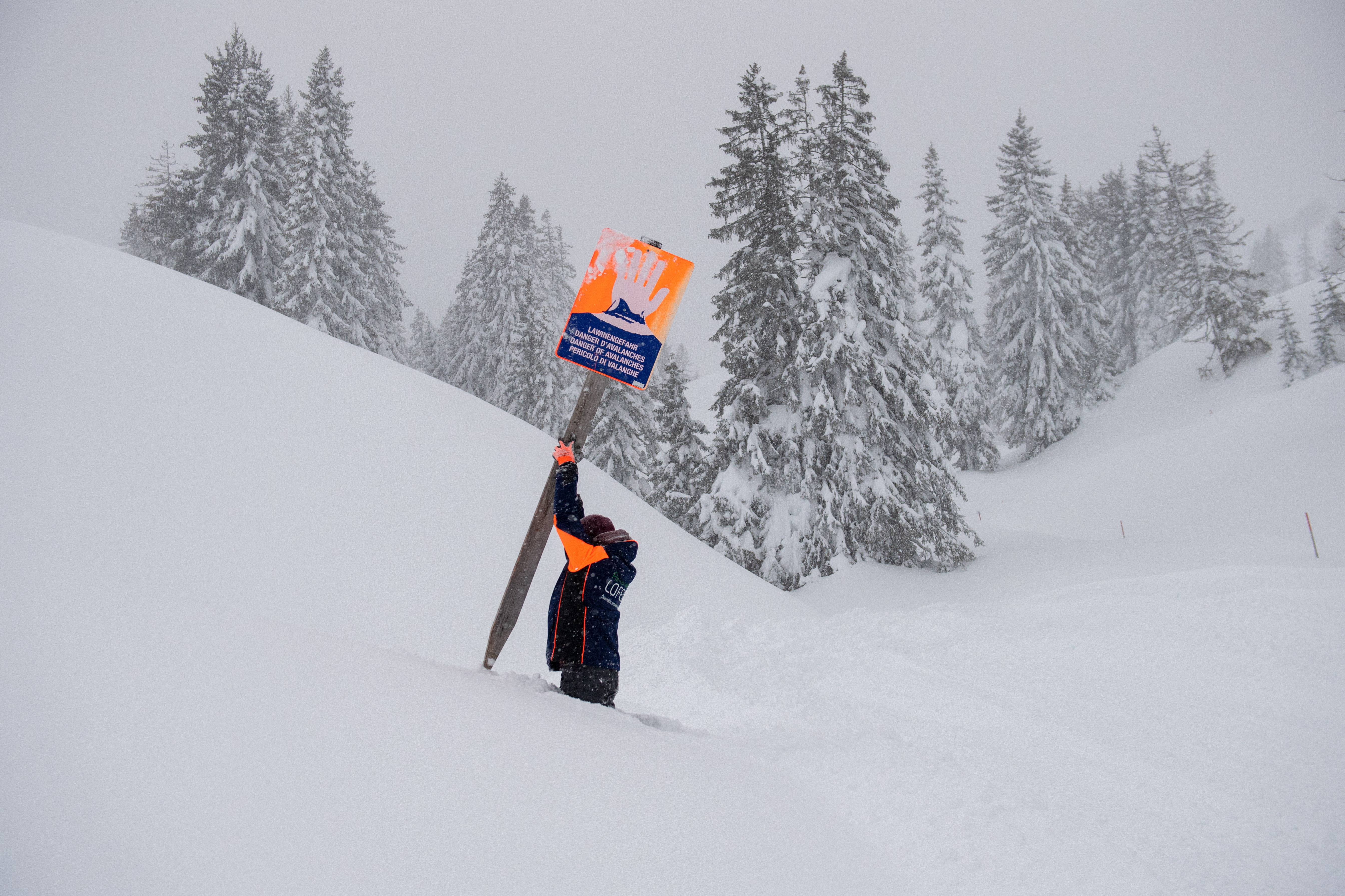 Snowfall in Austria