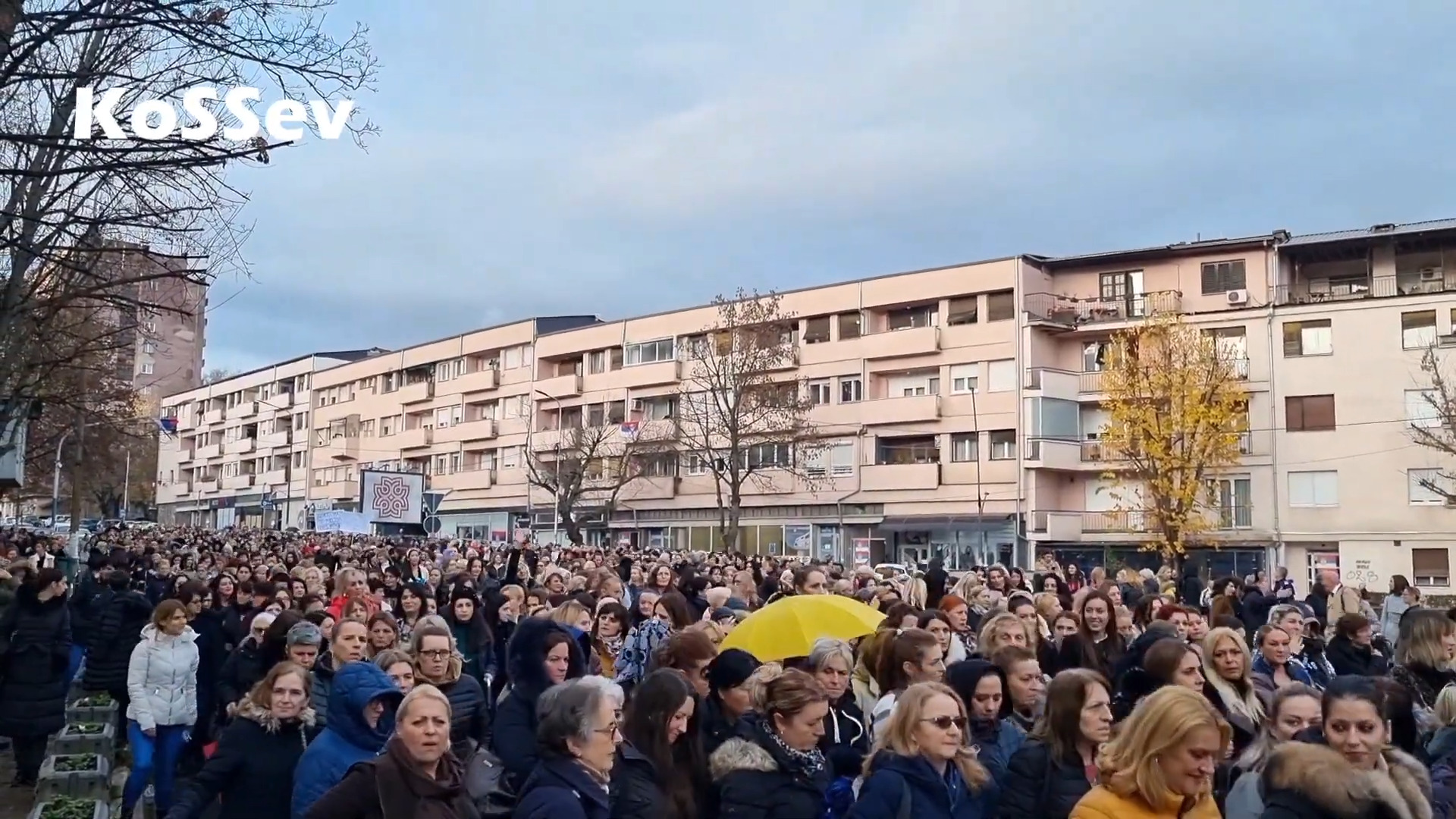 Mitrovica, protest žena, Kosovo Foto: Printscreen/Kossev