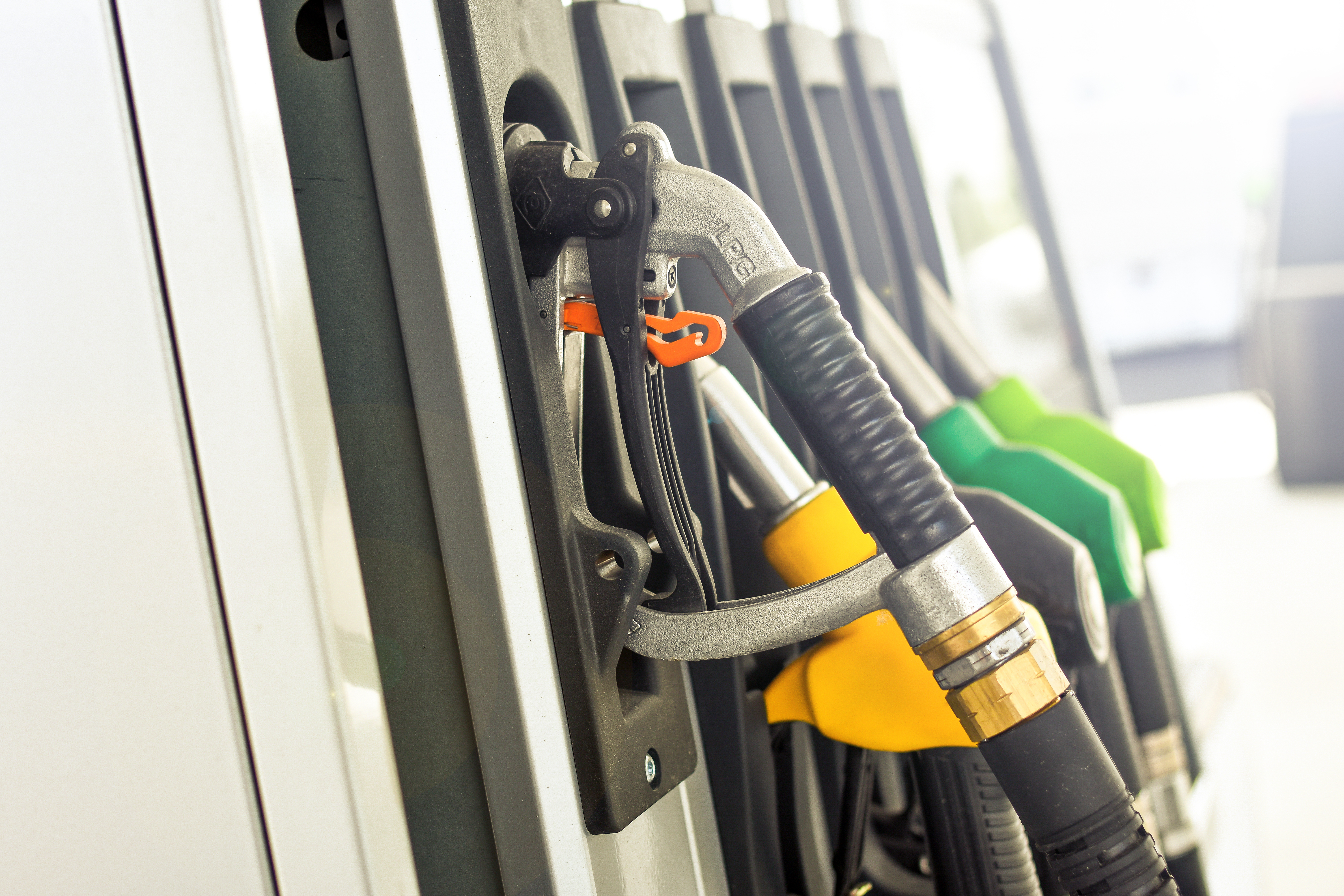 Lpg,And,Fuel,Pumps,At,A,Gas,Station.,Gasoline,Station.