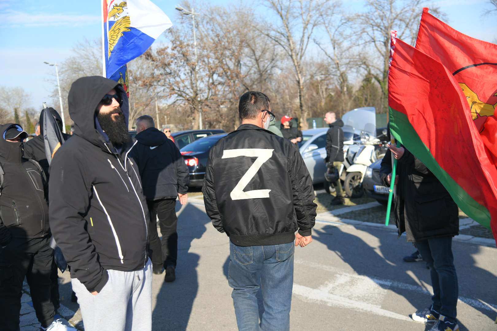 beograd 13.03.2022 miting i kontramiting podrške rusiji