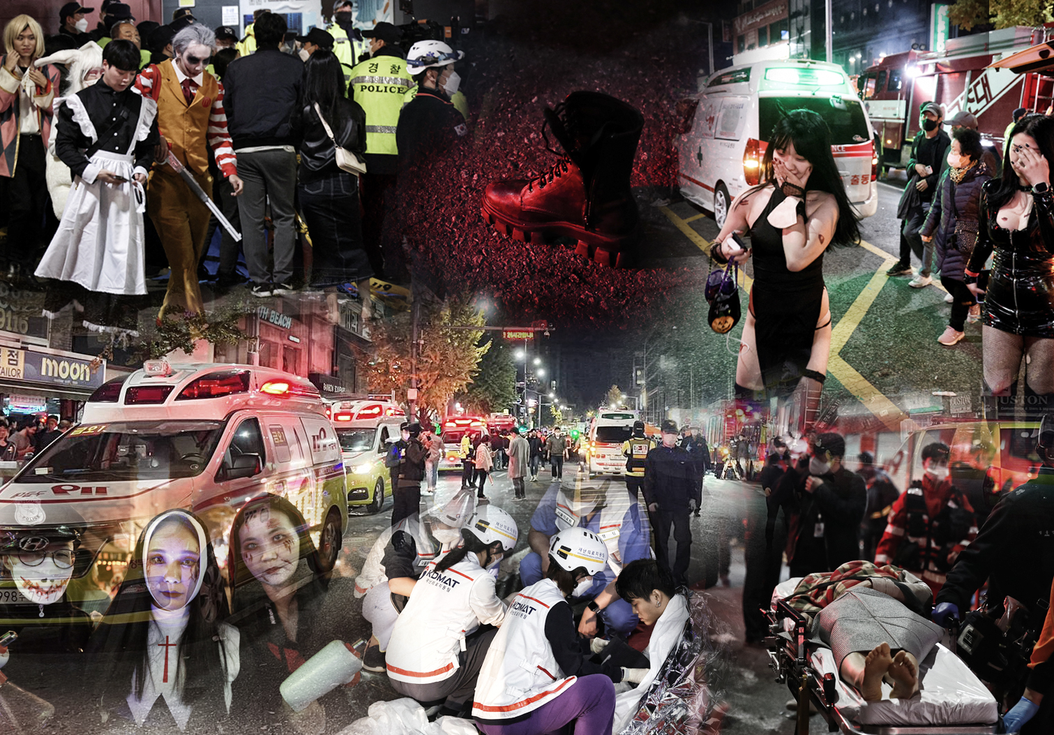 At least 50 people suffer from cardiac arrest during a stampede in Seoul