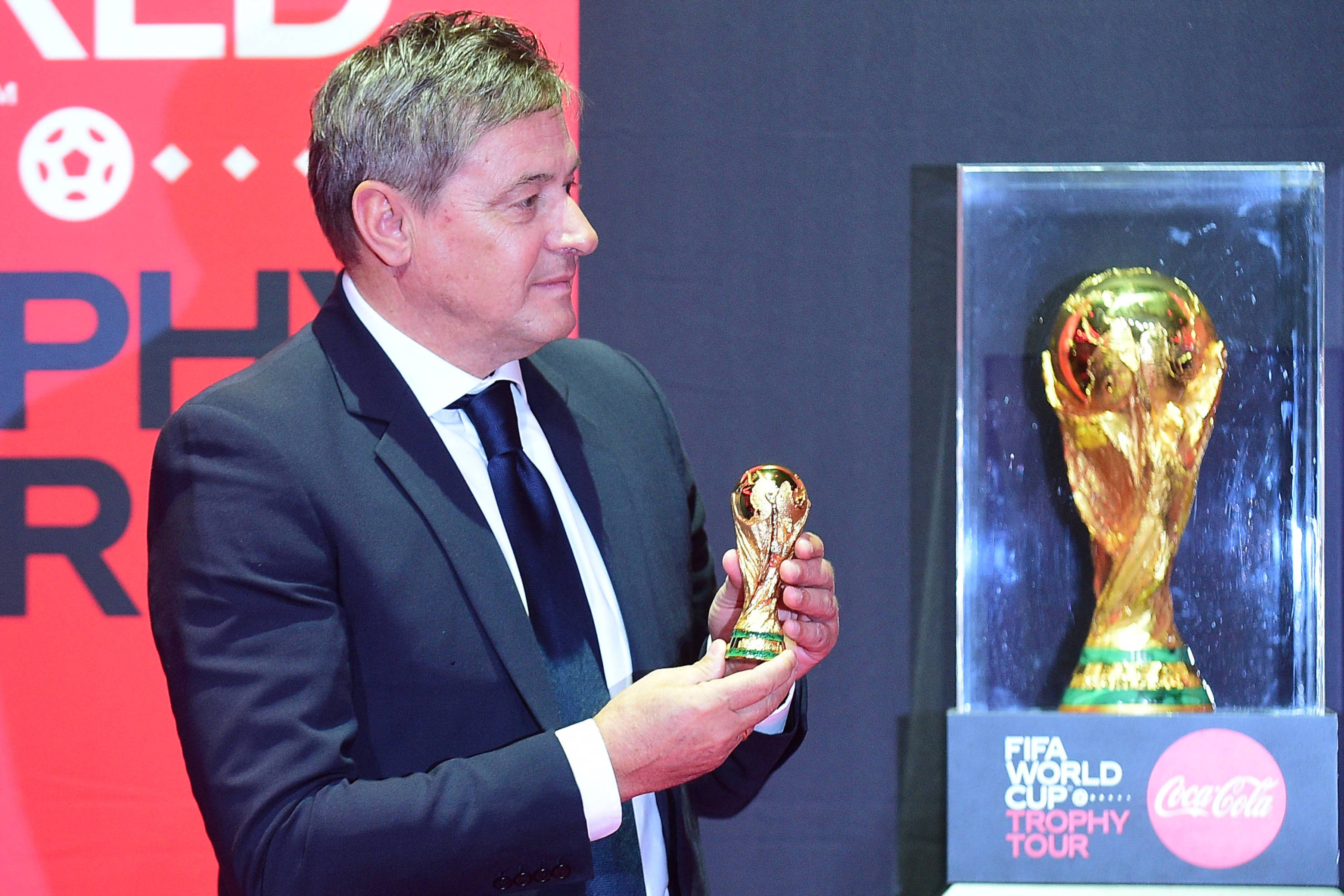 On its way through numerous countries of the world, the FIFA World Cup™ Trophy Tour by Coca-Cola is staying in Belgrade, and on that occasion a press conference was organized in the BelExpo center with the presence of world and domestic football legends.