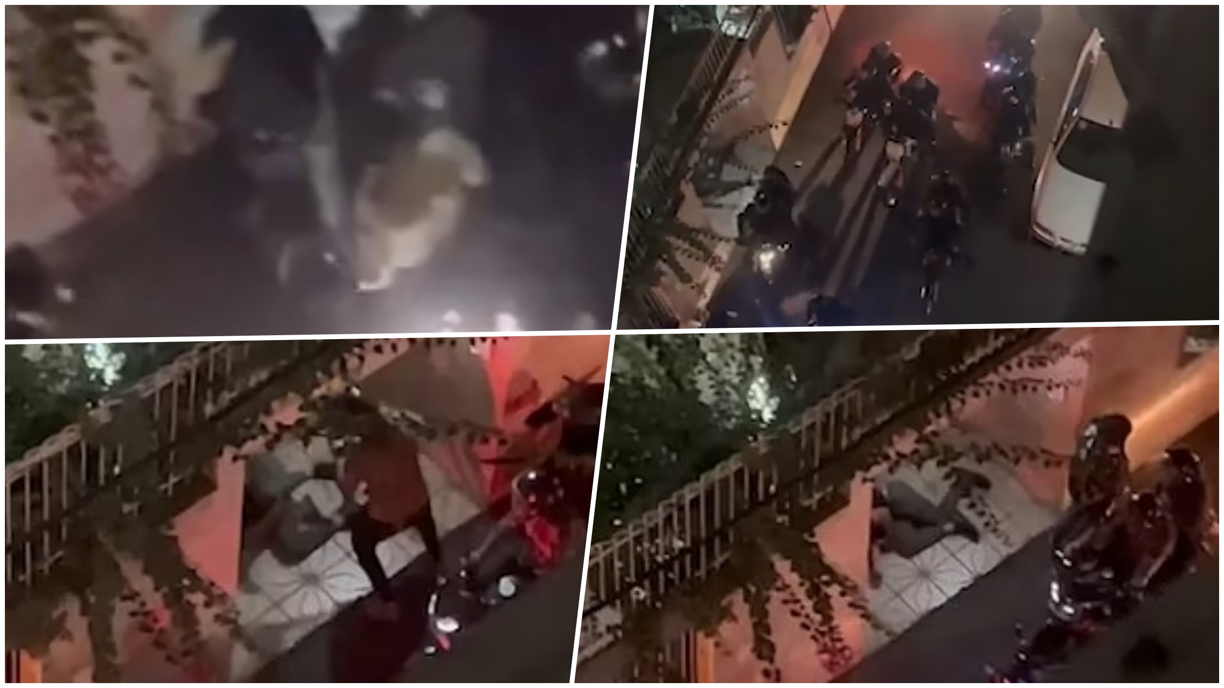The video shows the man being savagely beaten by Iranian protesters before he is shot, purportedly filmed in Tehran.Iranian officers savagely beat the man, ran him over and then shot him