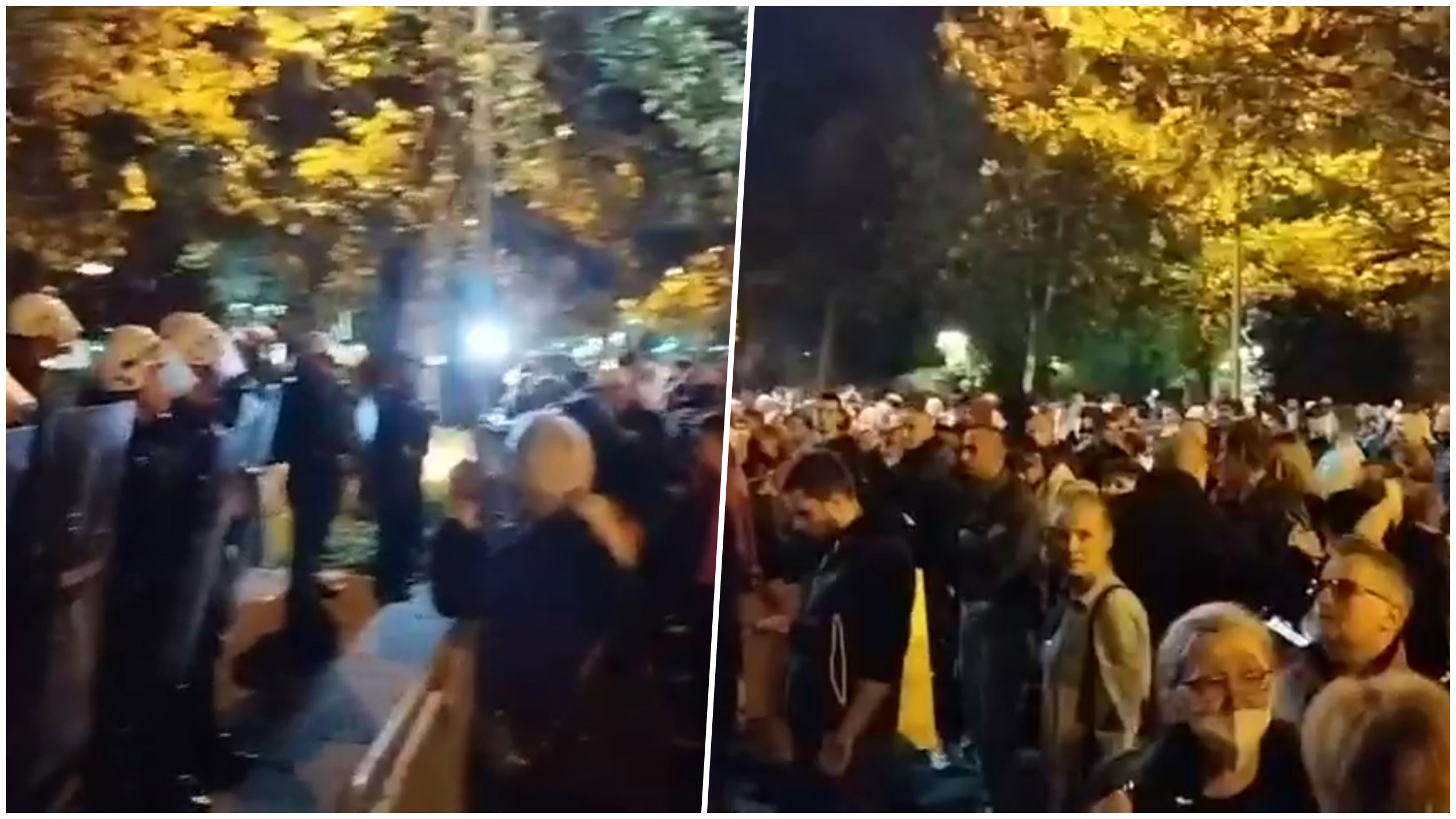 Protest ispred Skupštine, Crna Gora, Podgorica
