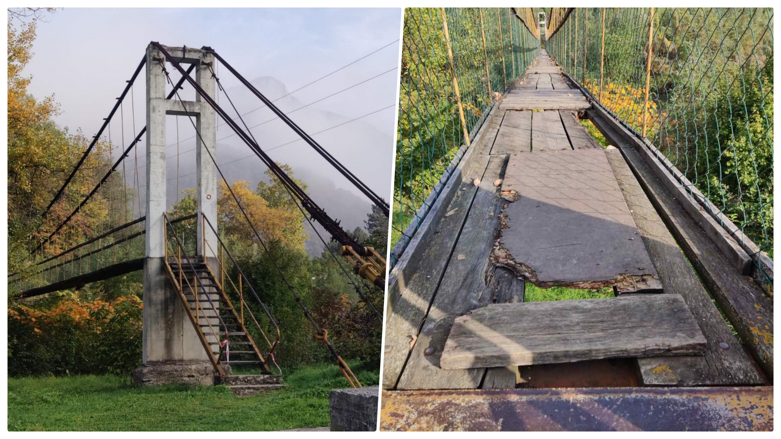 Most preko Zapadne Morave pre obrušavanja (Ovčar banja)