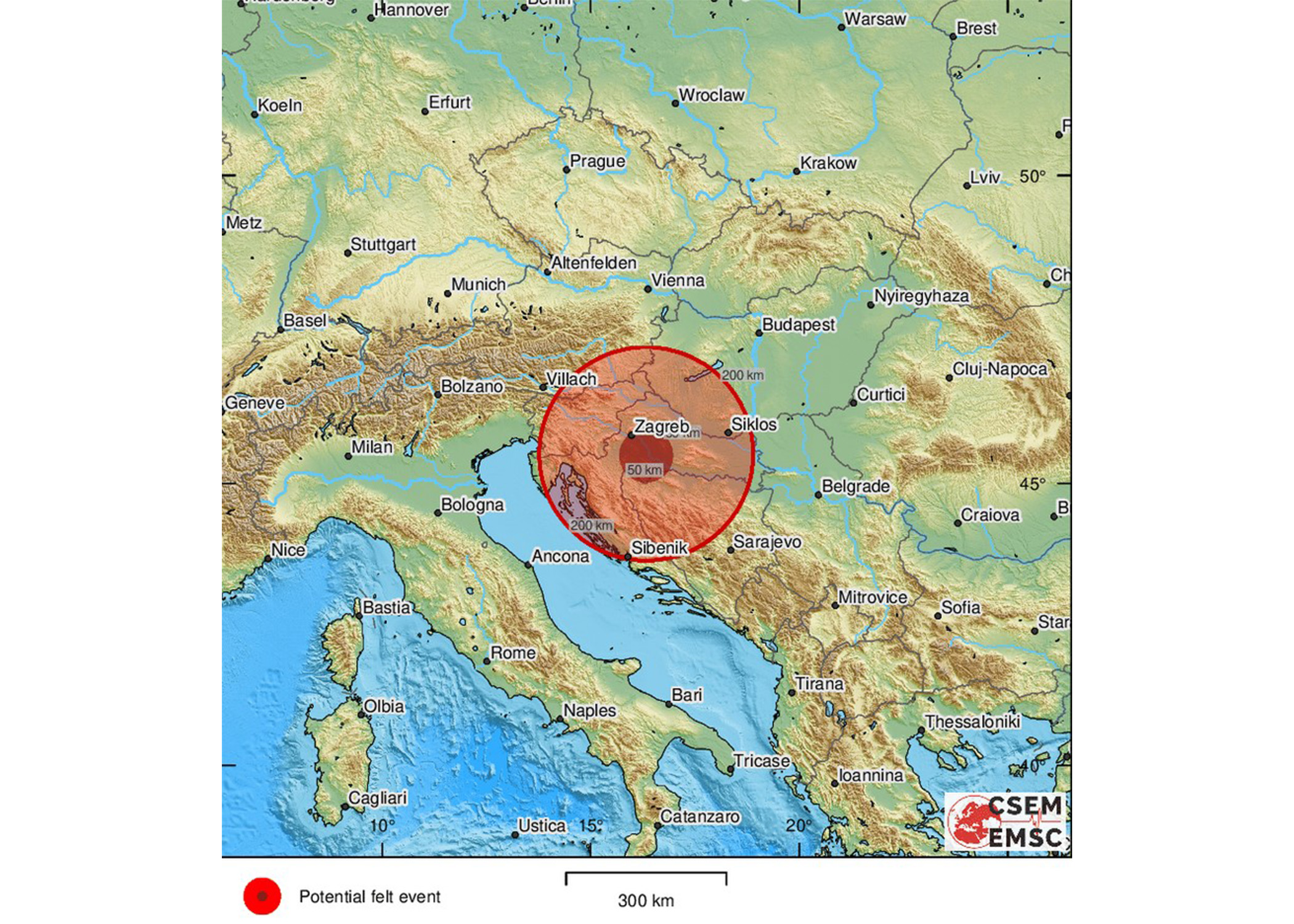 zemljotres hrvatska zagreb