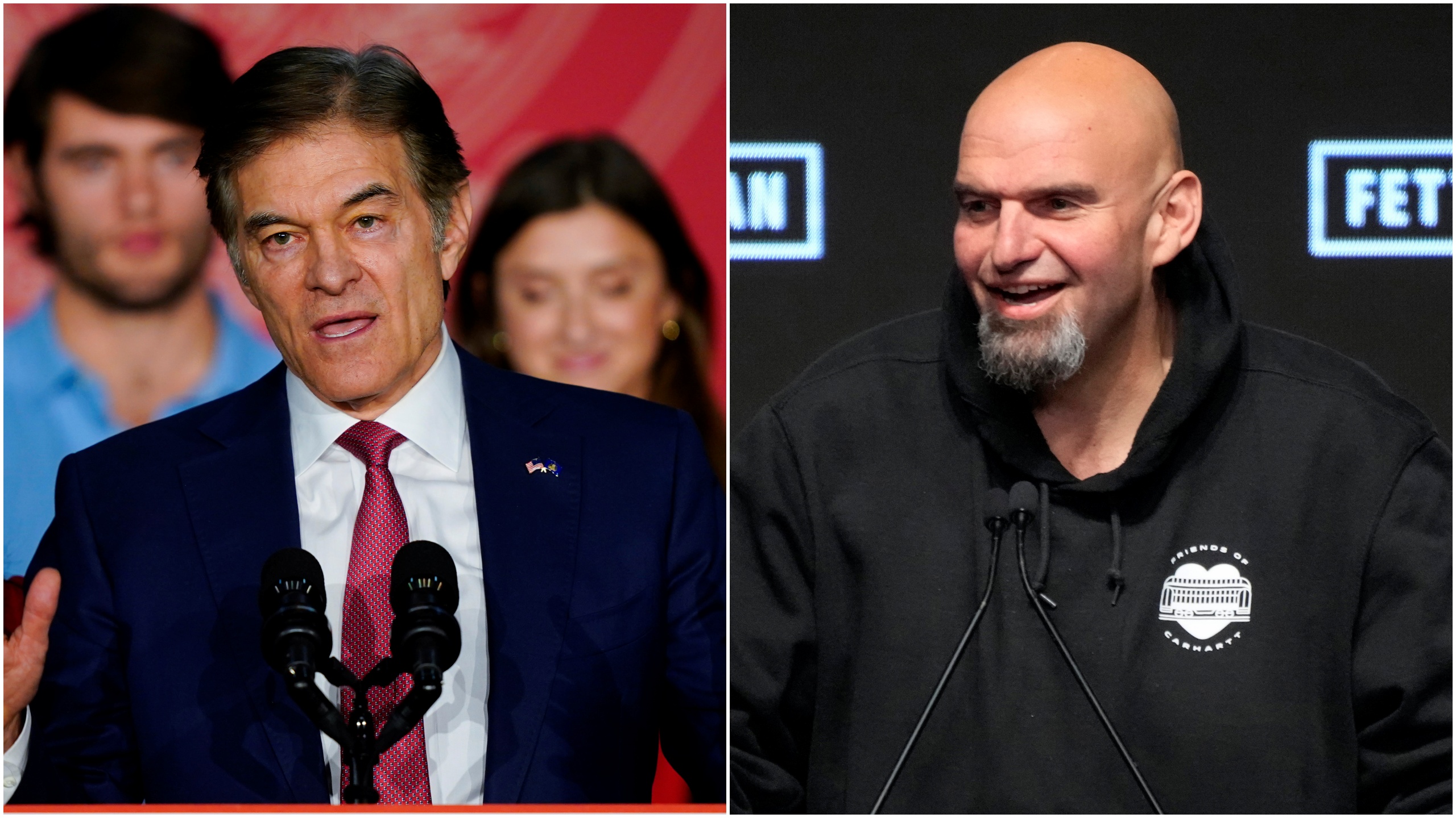 Mehmet Oz i Džon Feterman, kombo Foto: TANJUG/AP Photo/Matt Rourke/Gene J. Puskar