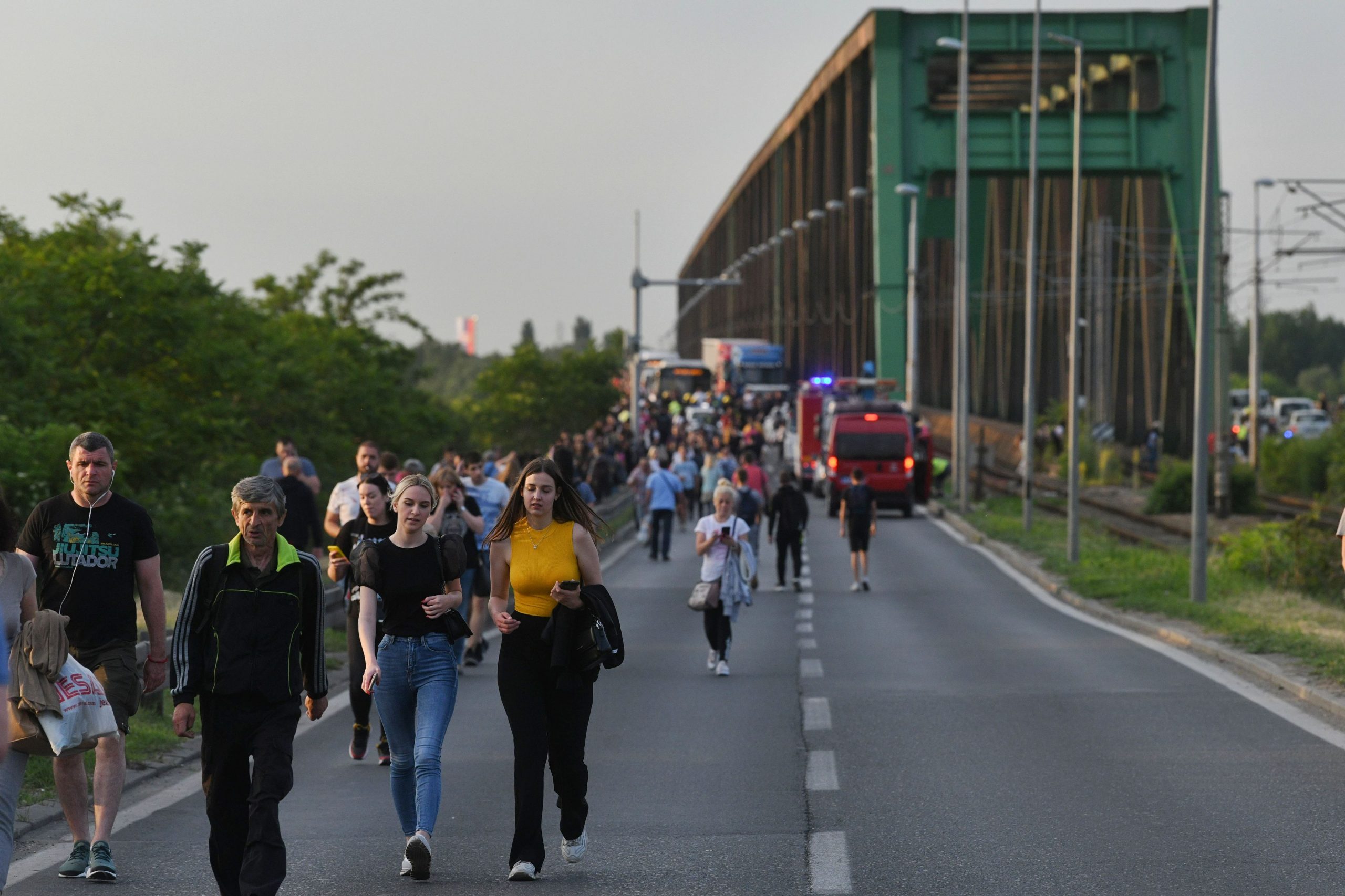 Beograd 23.05.2022. Pančevački most, saobraćajna nesreća, udes, policija, uviđaj, uvidjaj, zaustavljen saobraćaj Foto: Filip Krainčanić/Nova.rs