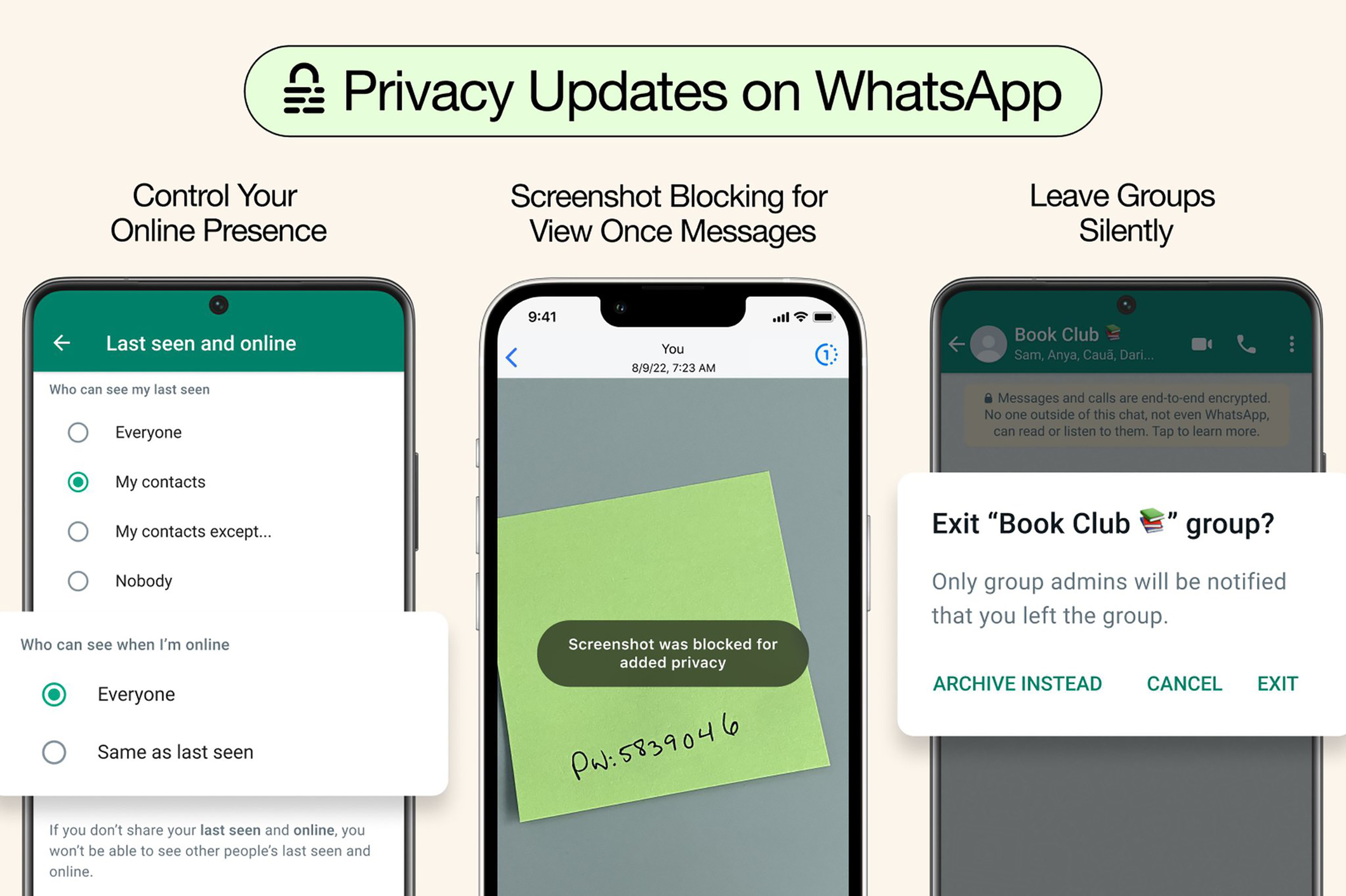 Privatcy Updates on WhatsApp