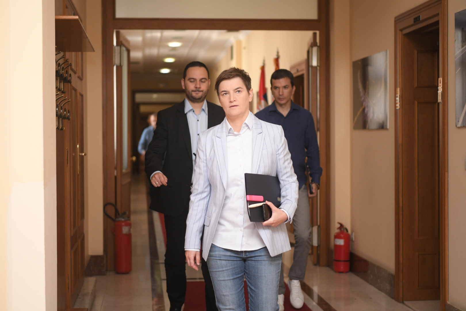 Beograd 15.08.2022. Poljoprivrednici u Vladi Srbije na razgovru sa premijerkom Anom Brnabić. Poljoprivrednici, štrajk, pregovori, pregovor, razgovori, razgovor Foto: Dragan Mujan/Nova.rs