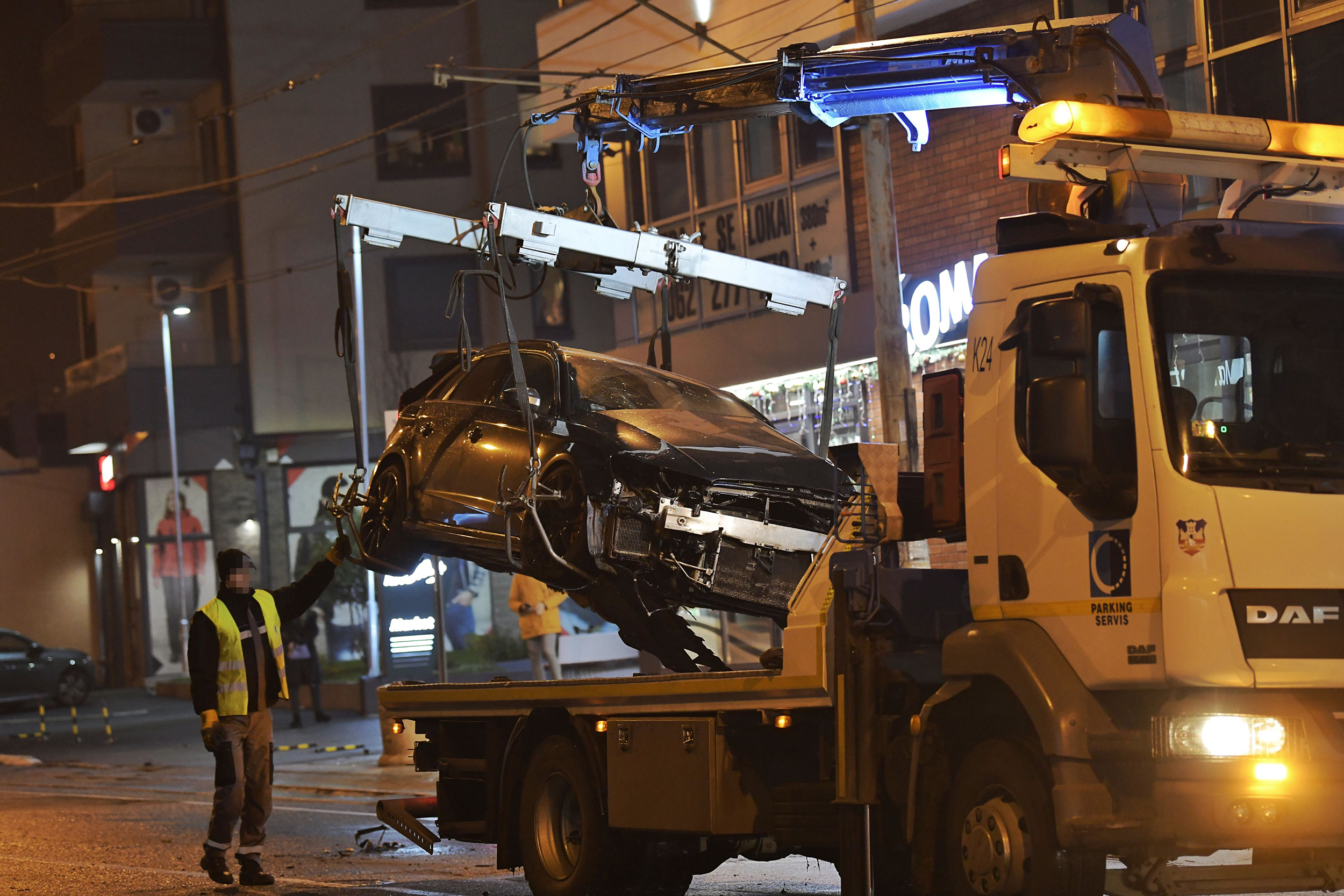Beograd 07.12.2022. Sudar Bulevar Kralja Aleksandra, saobracajna nesreca kod Kluza, mesto nesrece