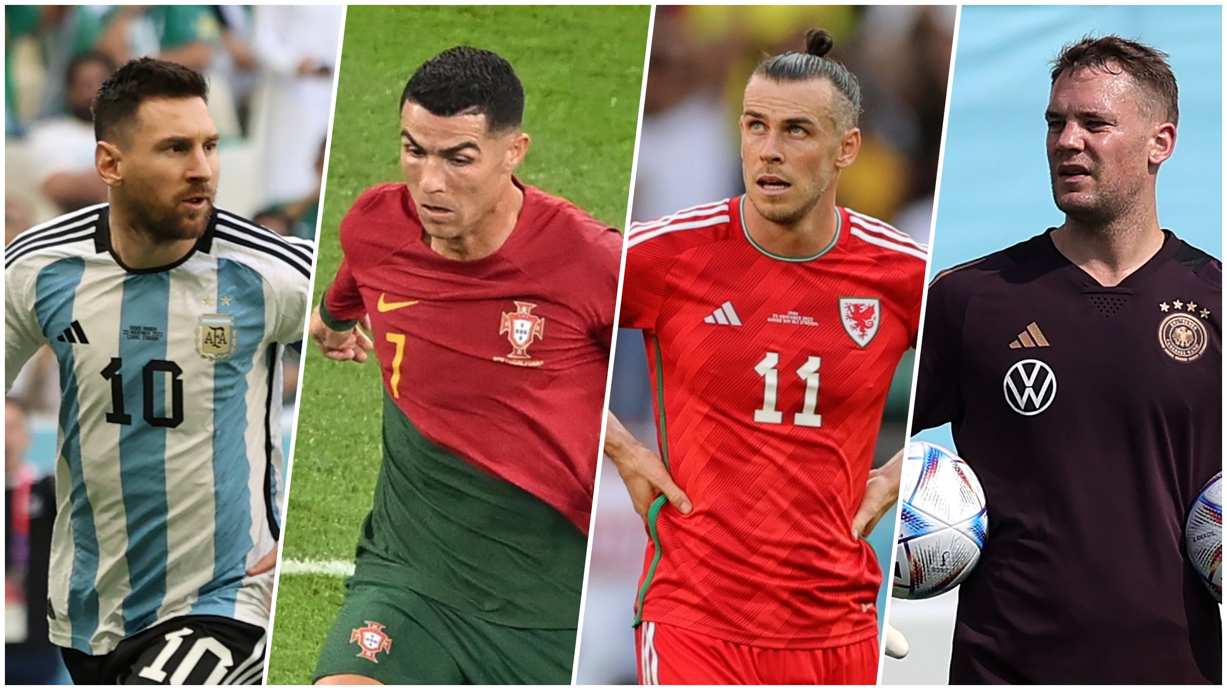 Lionel Mesi, Kristijano Ronaldo, Garet Bejl i Manuel Nojer