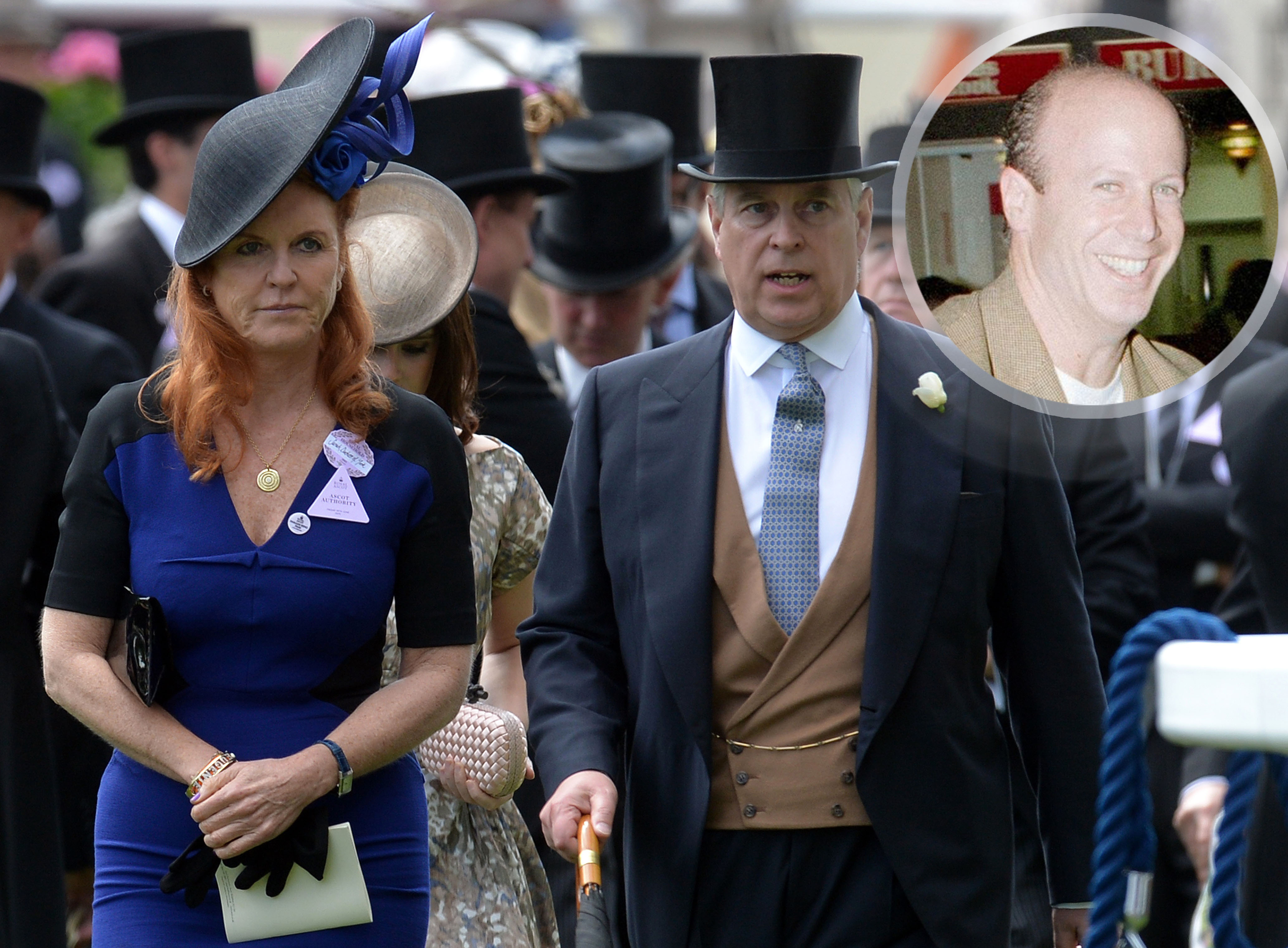 epa04808712 Britain's Prince Andrew, Duke of York (R) and Sarah Ferguson, Duchess of York (L) arrive on the fourth day of Royal Ascot near London, Britain, 19 June 2015. Royal Ascot runs through 20 June.  EPA/WILL OLIVER
