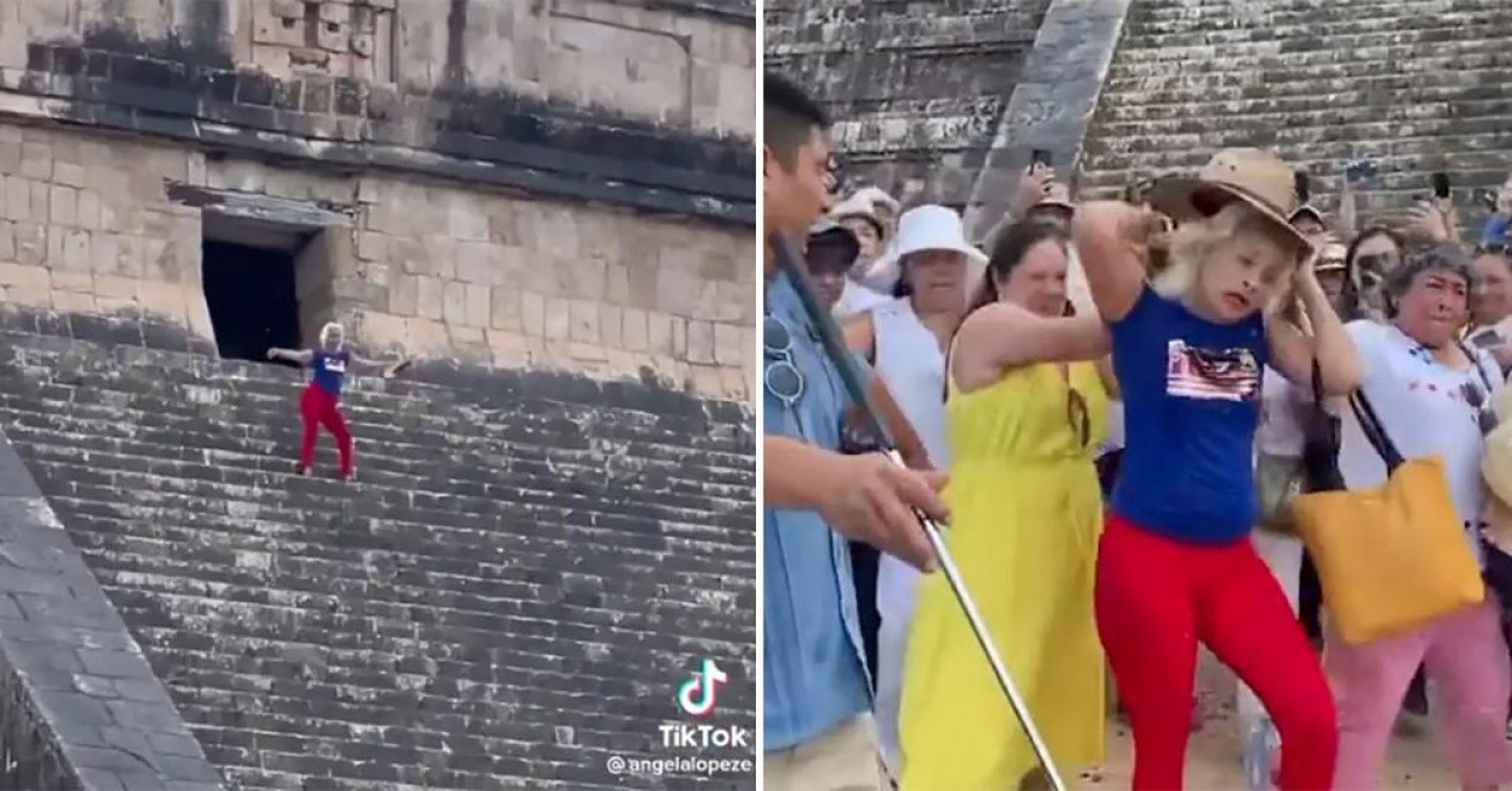 majanski hram Kukulcan u Meksiku, piramida, turistkinja,besna rulja napala ženu, piramide