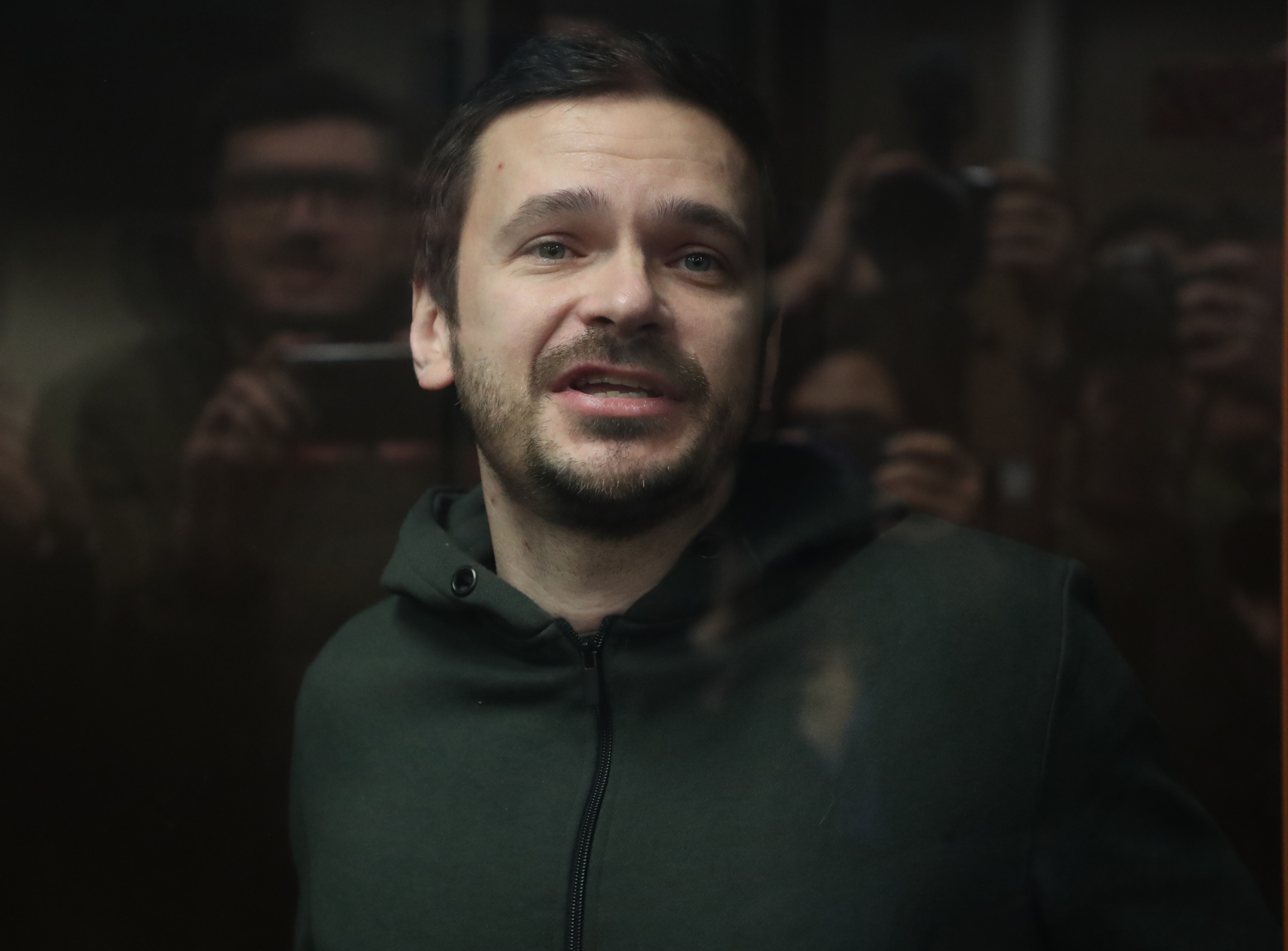 Russian opposition leader Ilya Yashin in trial