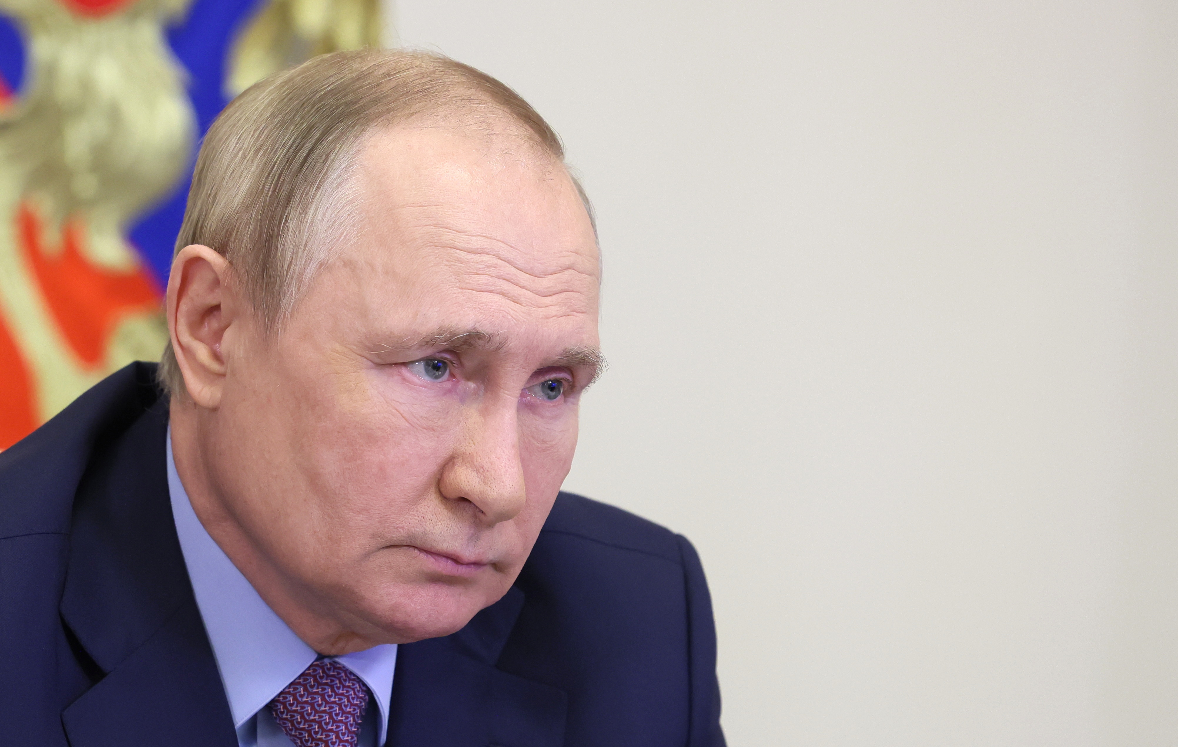 Russian President Vladimir Putin at a cabinet meeting